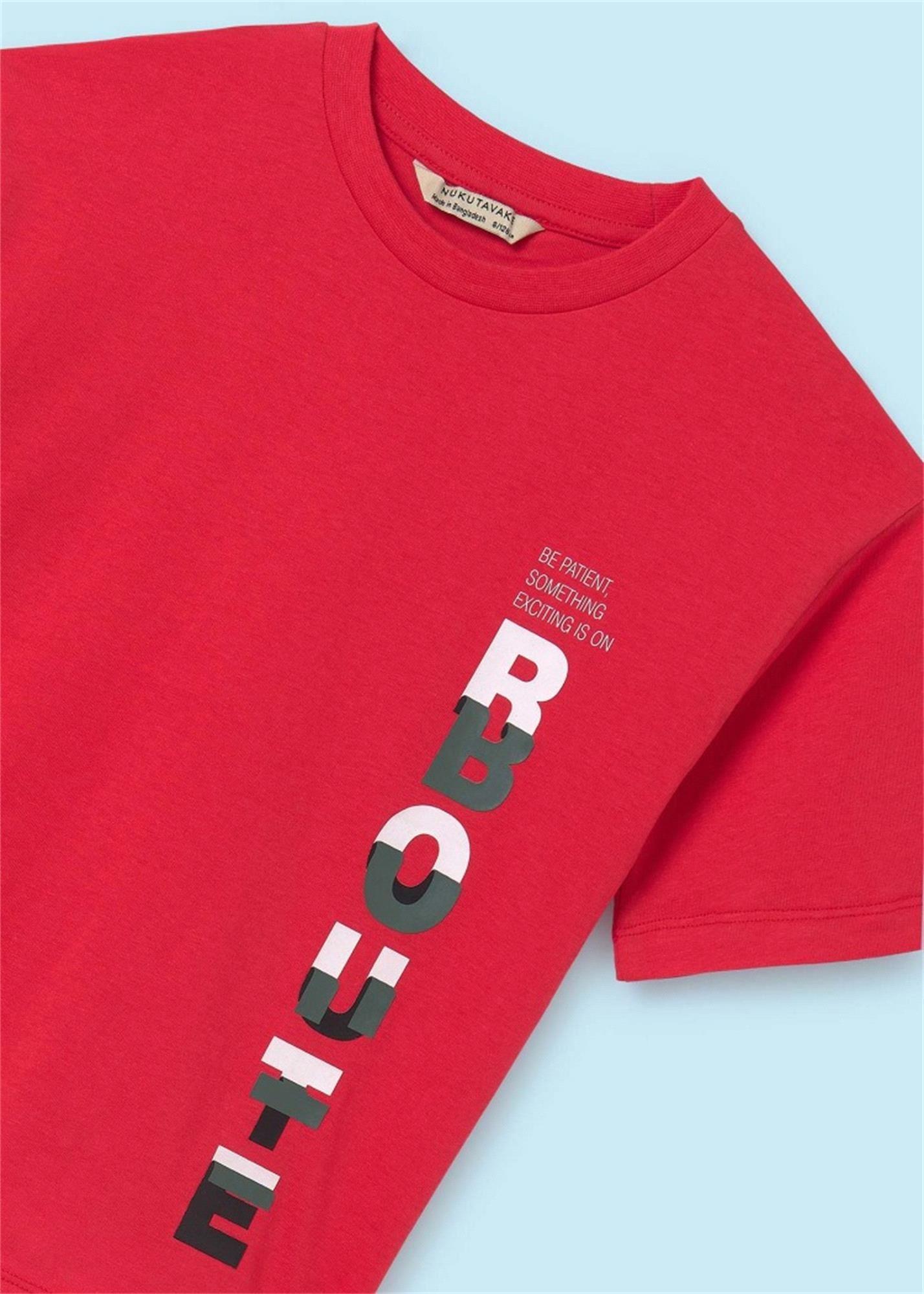 Mayoral Erkek Çocuk Tişört Şort Takım Kırmızı 6673