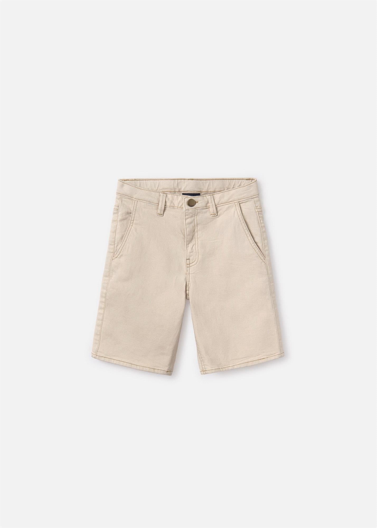 Mayoral Erkek Çocuk Twill Şort Krem 6206