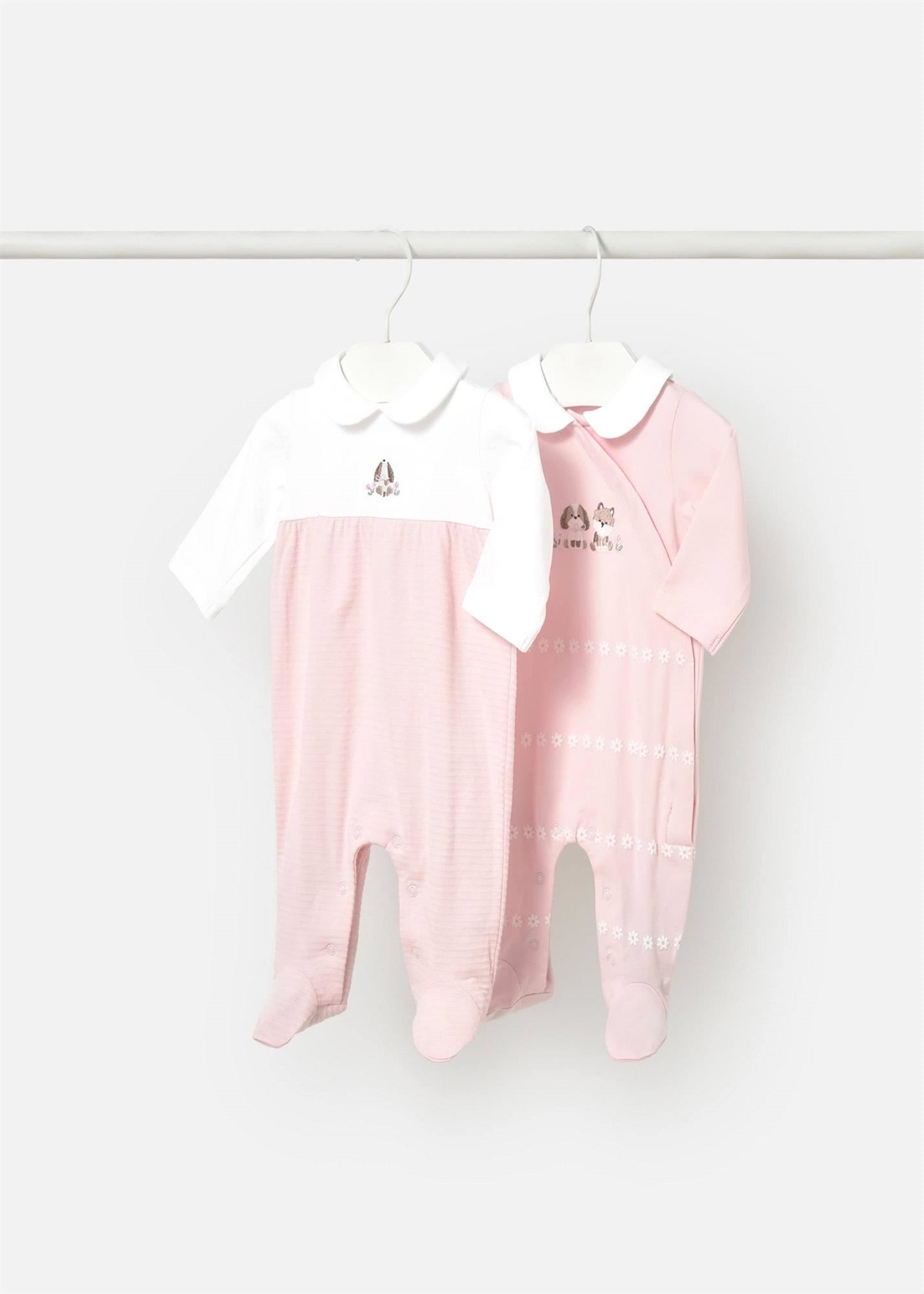 Mayoral Kız Bebek 2'li Patikli Tulum Set Pembe 1703