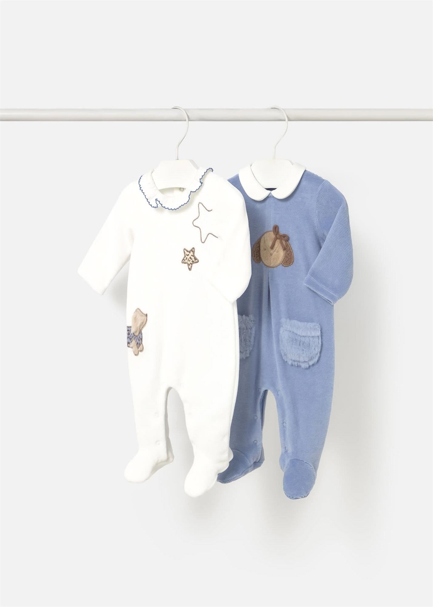 Mayoral Kız Bebek 2'li Patikli Tulum Set Mavi 2702