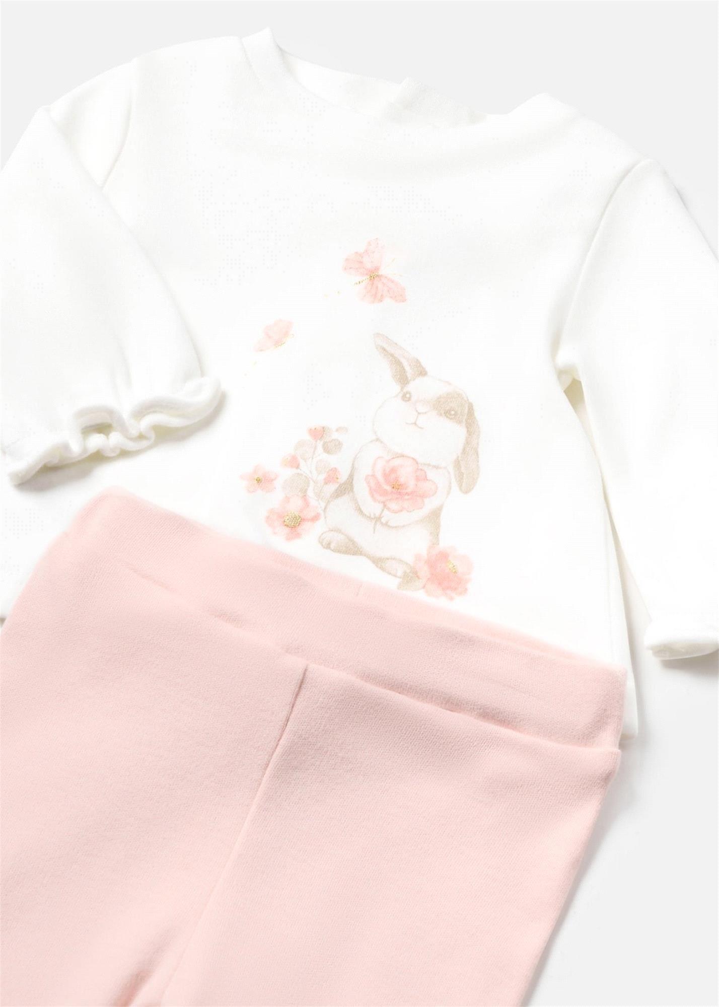 Mayoral Kız Bebek 3'lü Tavşanlı Takım Bej 2702