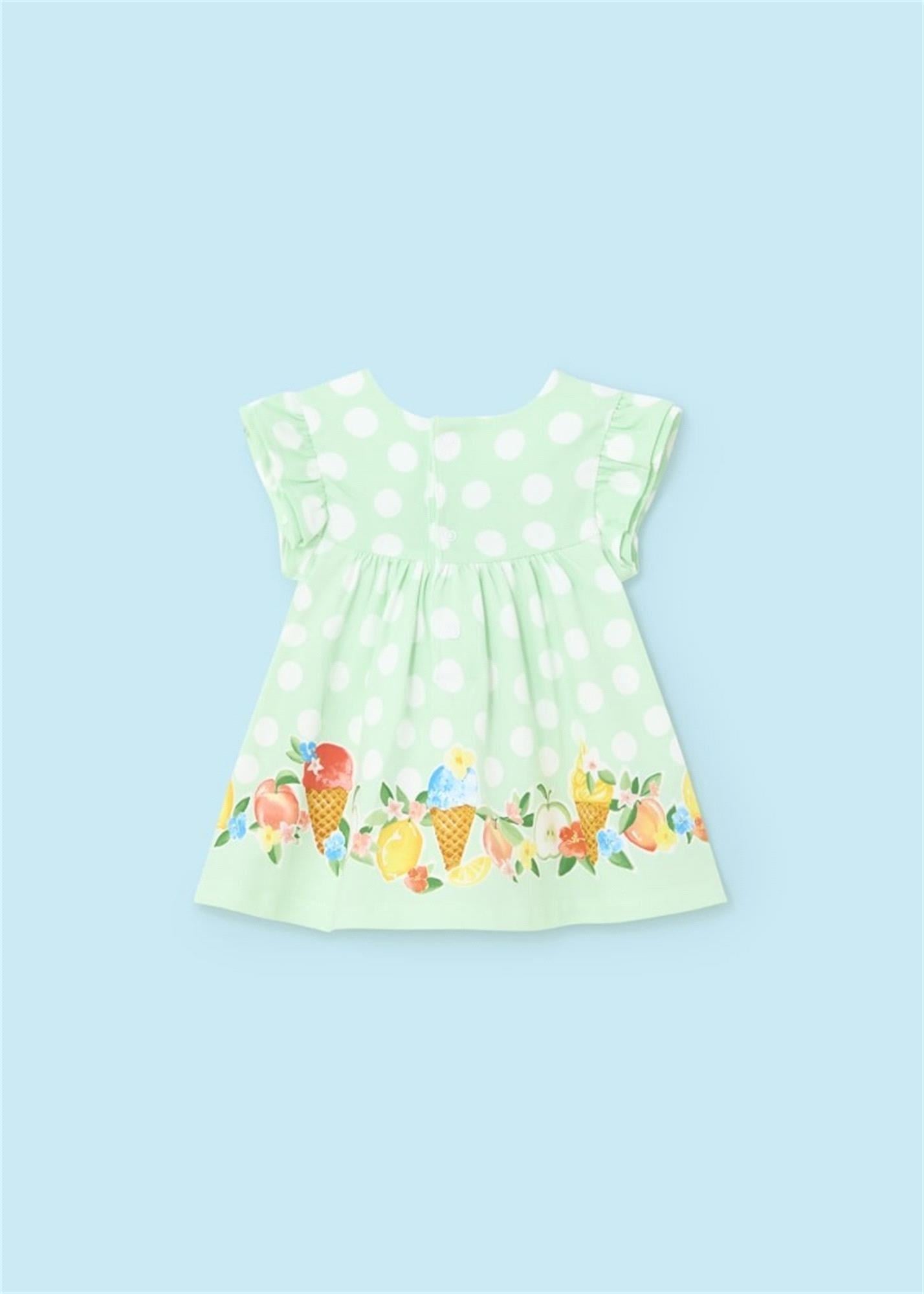 Mayoral Kız Bebek Baskılı Elbise Mint 1833
