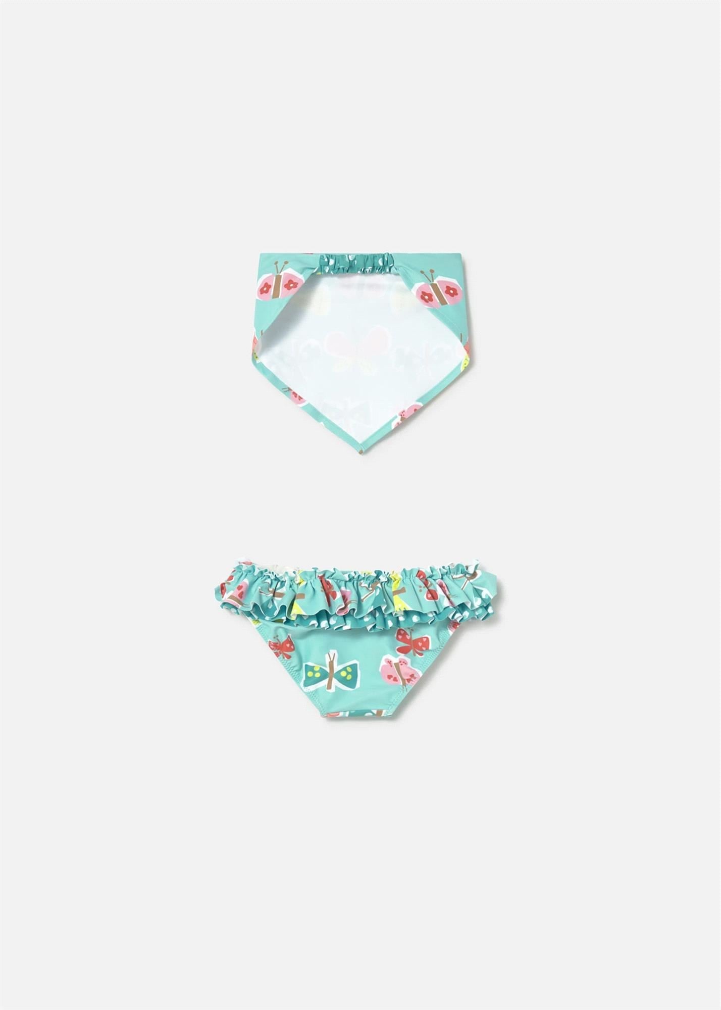 Mayoral Kız Bebek Baskılı Mendil Bikini Altı Takım Turkuaz 1657