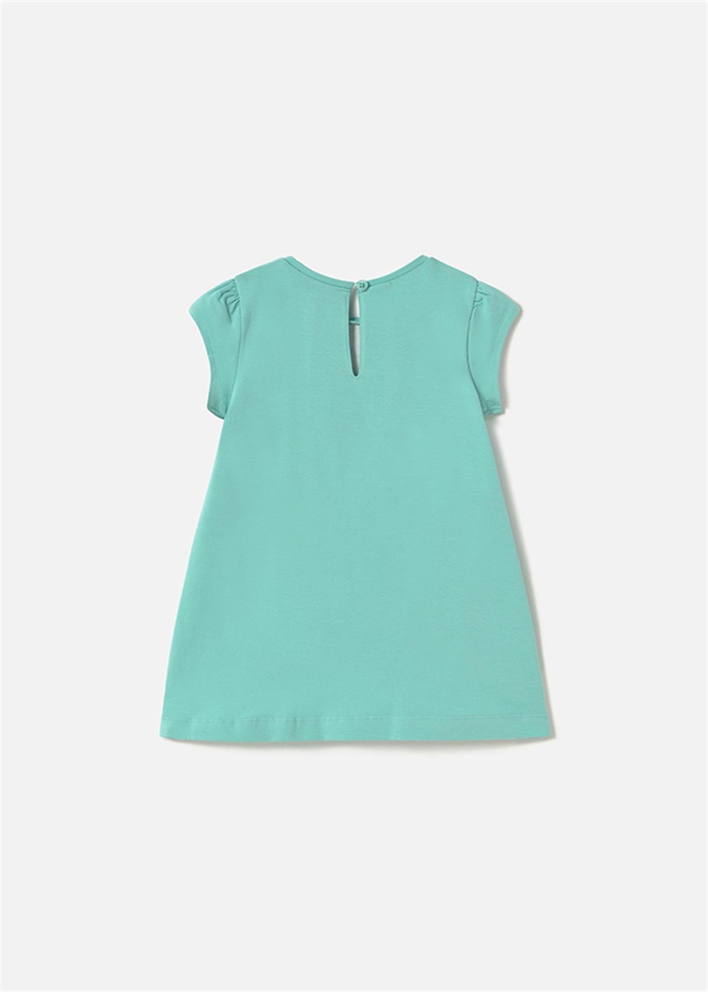 Mayoral Kız Bebek Çizgili Elbise Turkuaz 1922