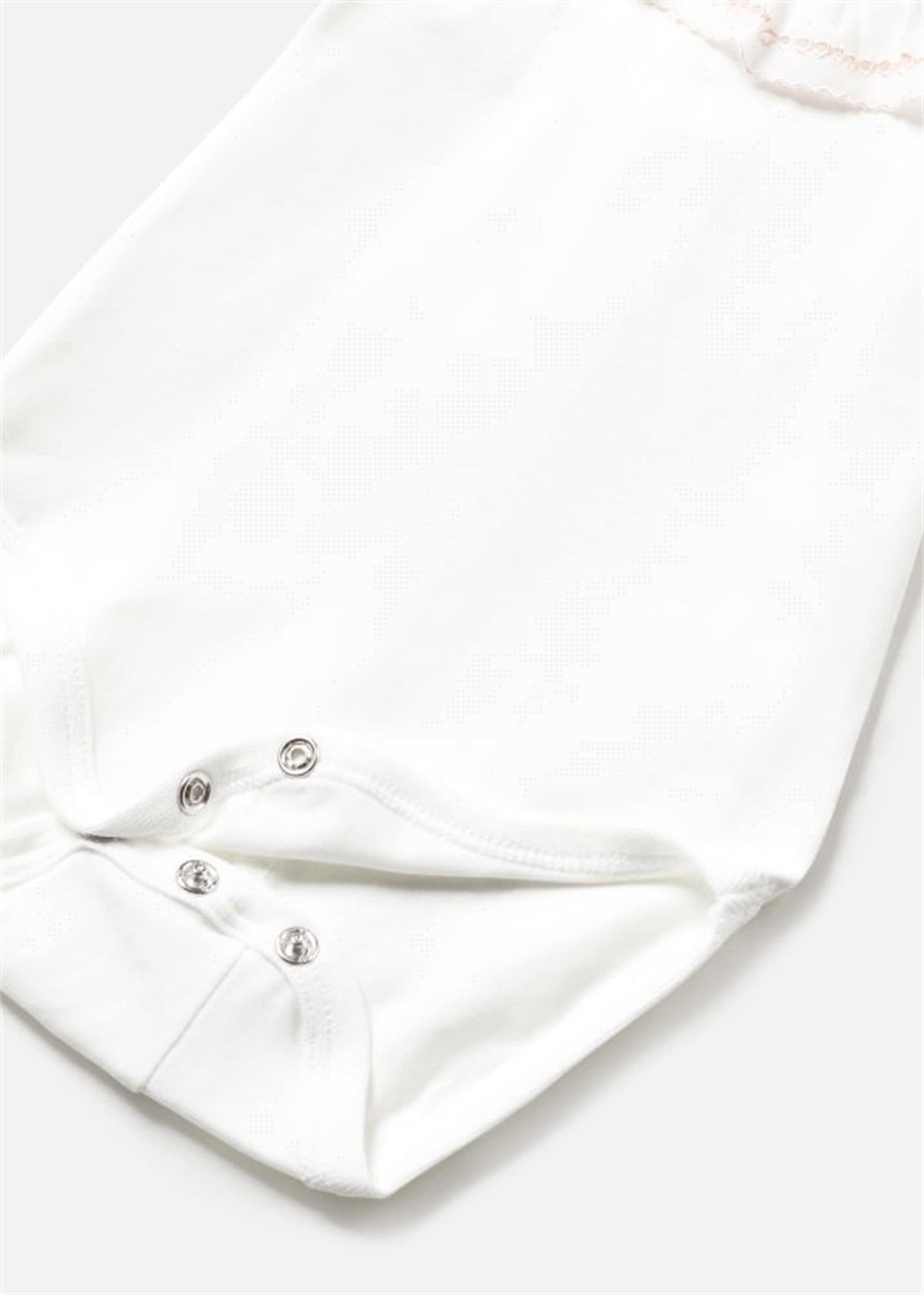 Mayoral Kız Bebek Fırfırlı Body Zıbın Beyaz 1701