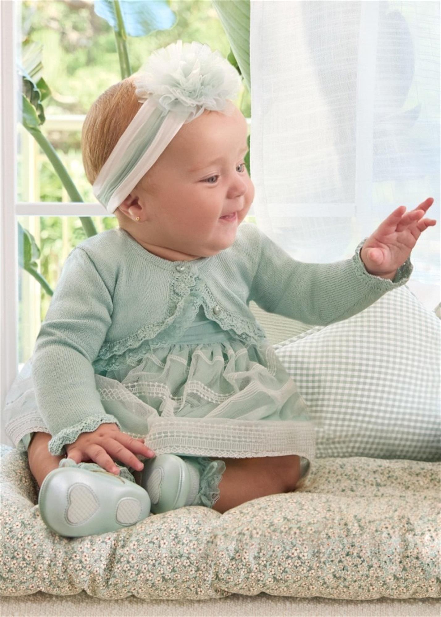 Mayoral Kız Bebek İşlemeli Bolero Yeşil 1377