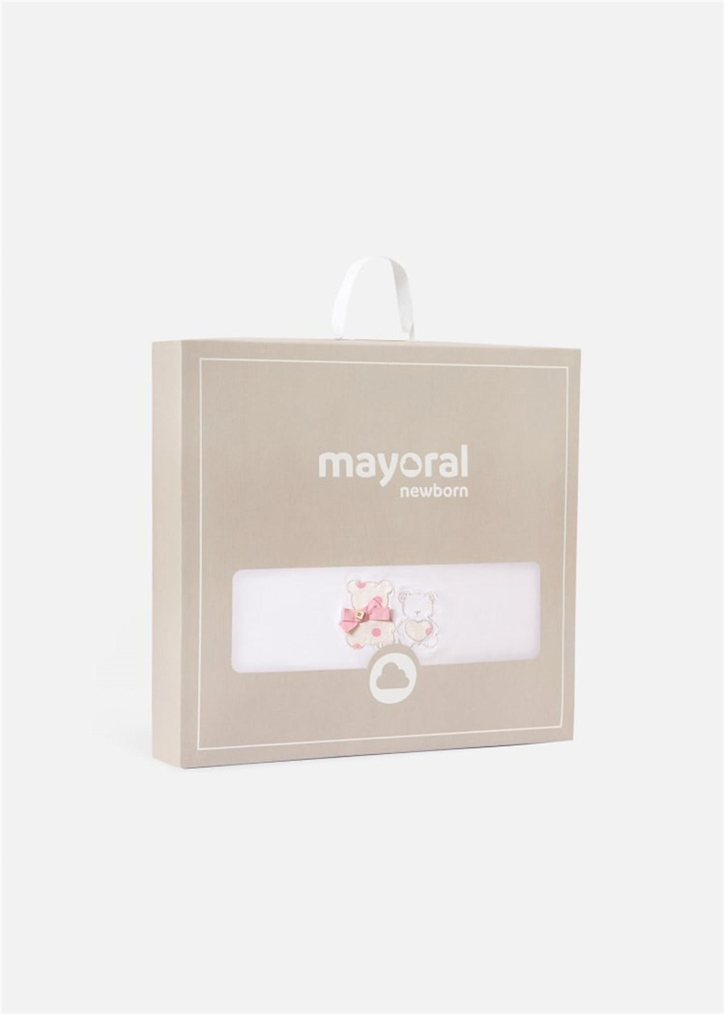 Mayoral Kız Bebek Kundak Beyaz Pembe 9399