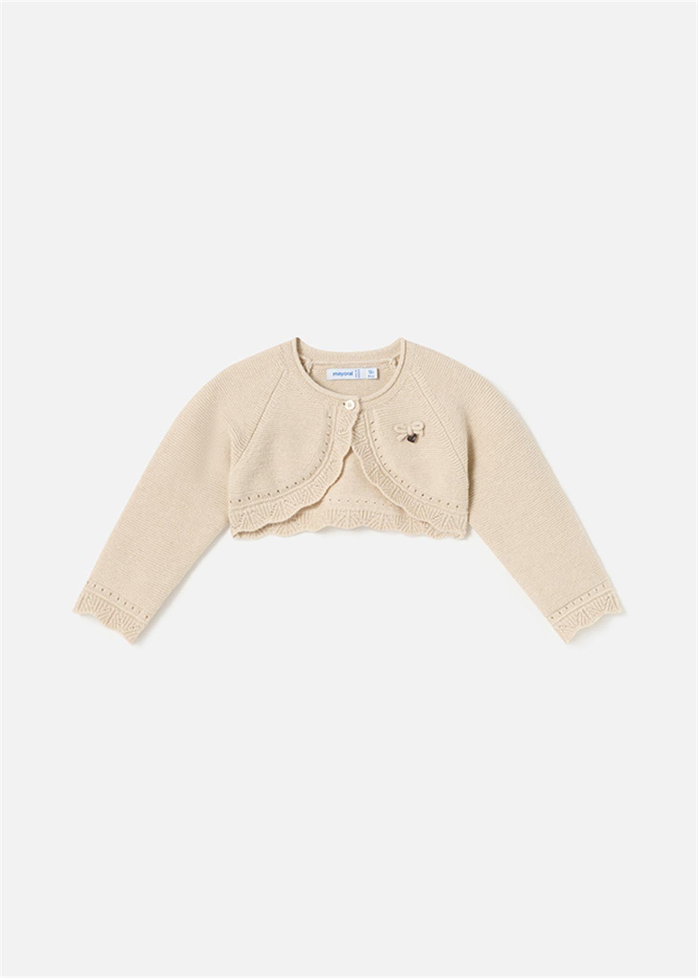 Mayoral Kız Bebek Örme Hırka Bolero Bej 308