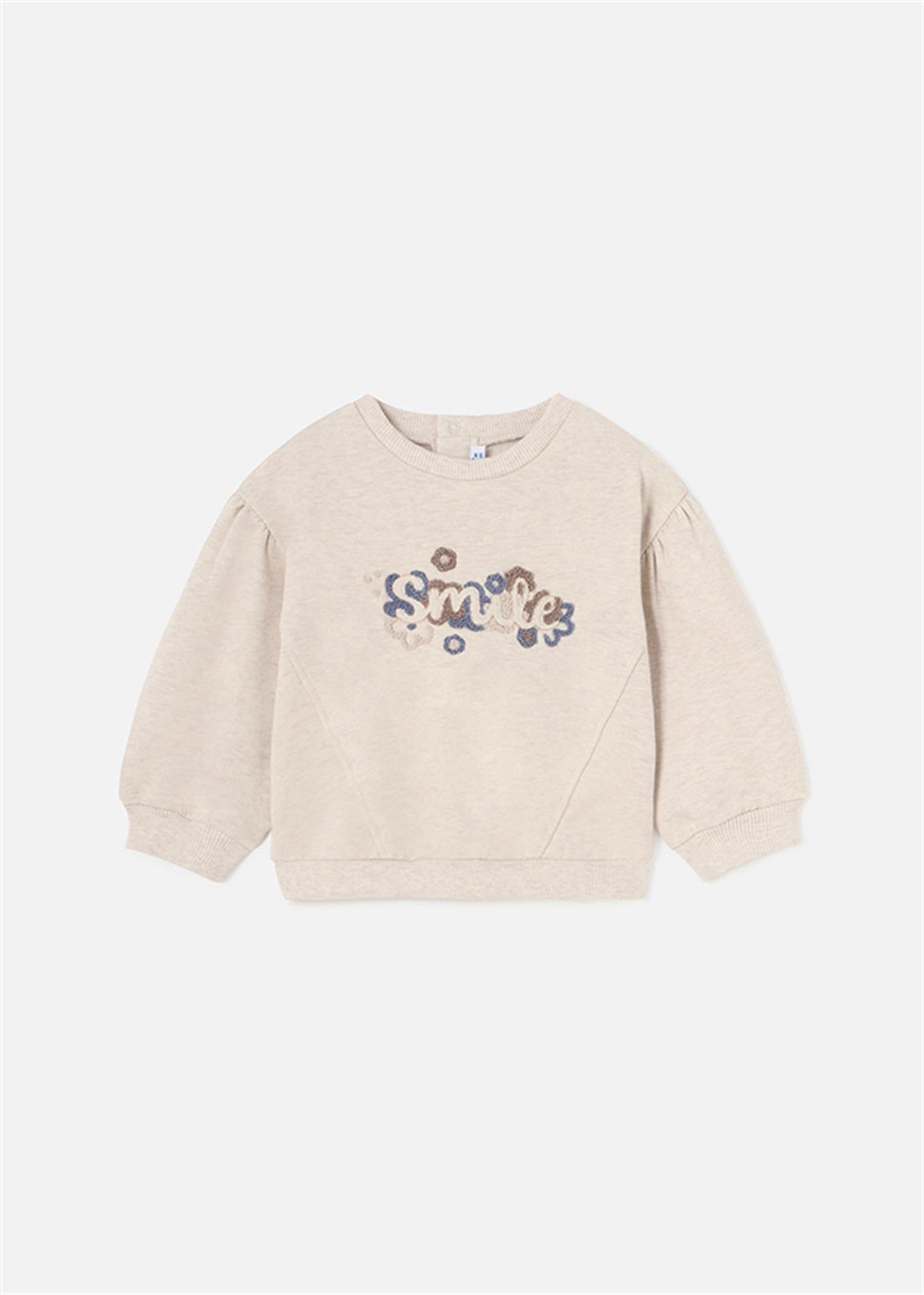 Mayoral Kız Bebek Sweatshirt Krem 2476