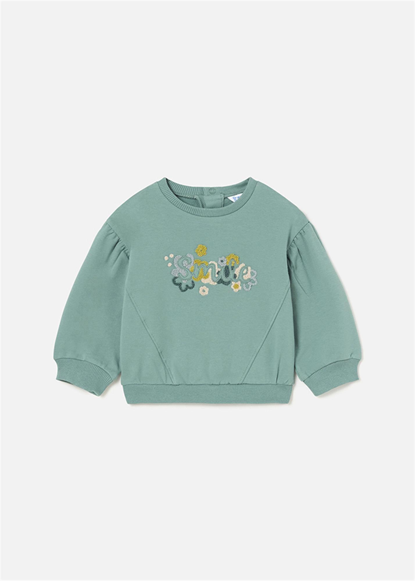 Mayoral Kız Bebek Sweatshirt Yeşil 2476