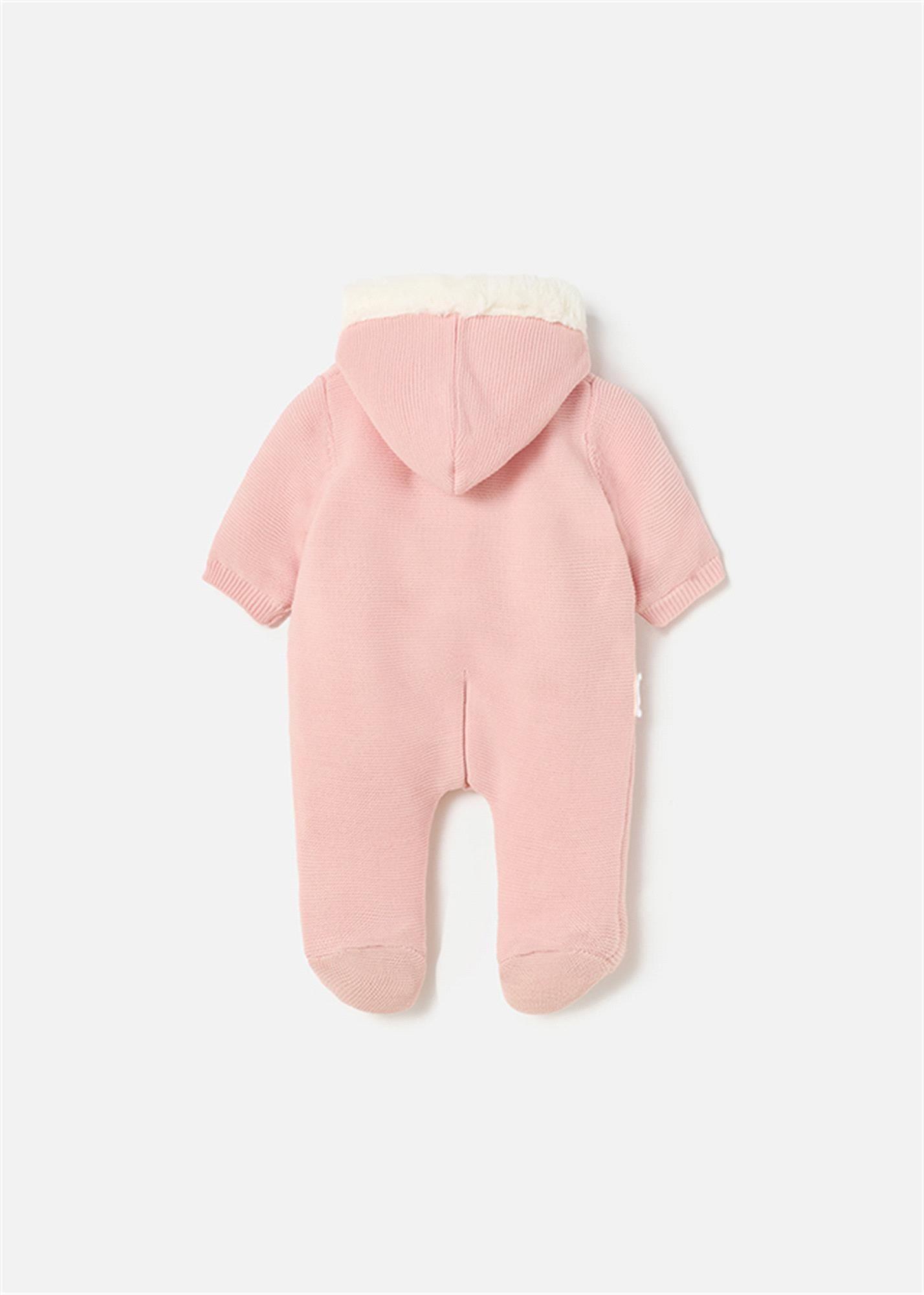 Mayoral Kız Bebek Triko Kapüşonlu Tulum Pembe 2623