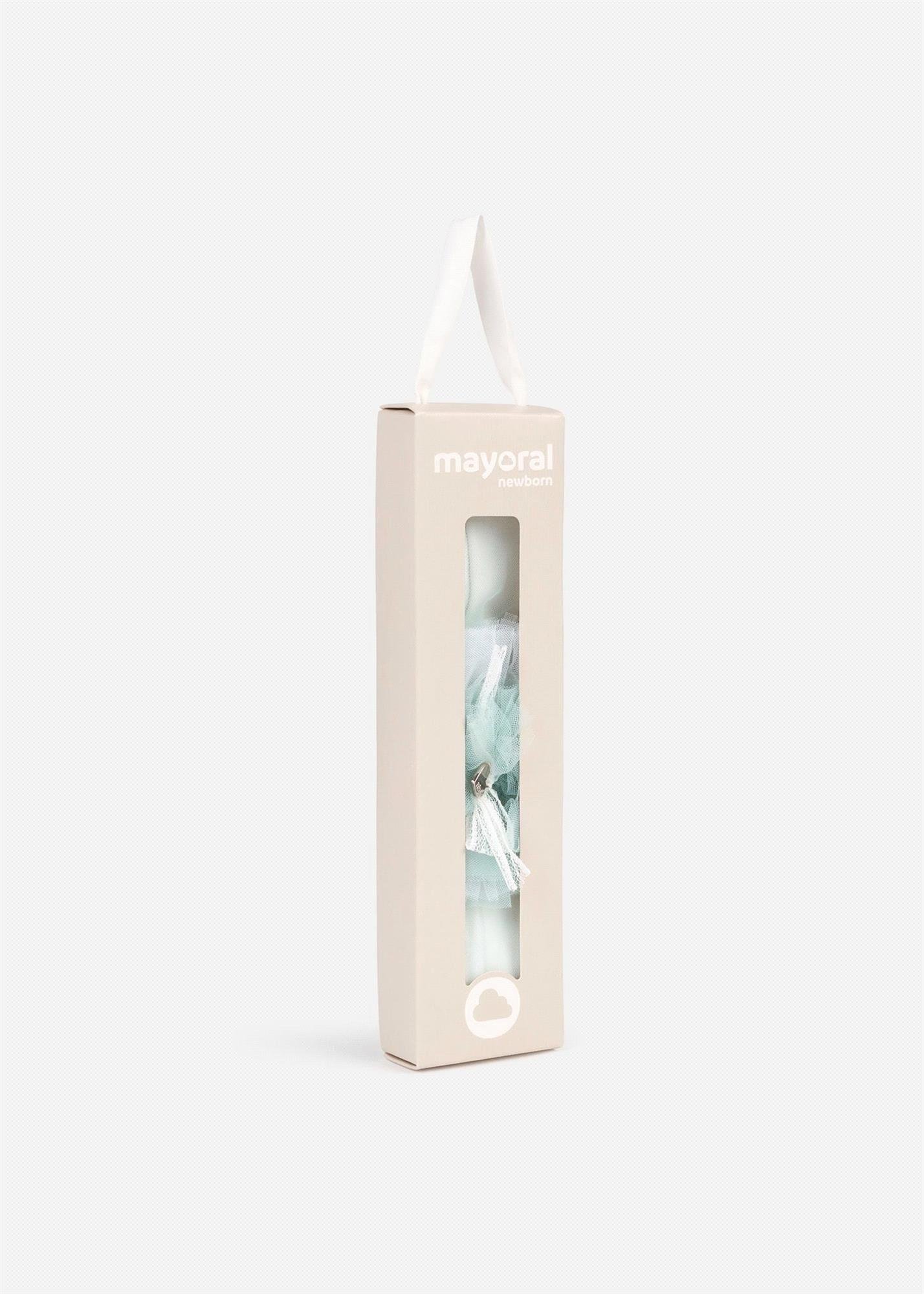 Mayoral Kız Bebek Tül Çiçek Elastik Kafa Bandı Yeşil 9728