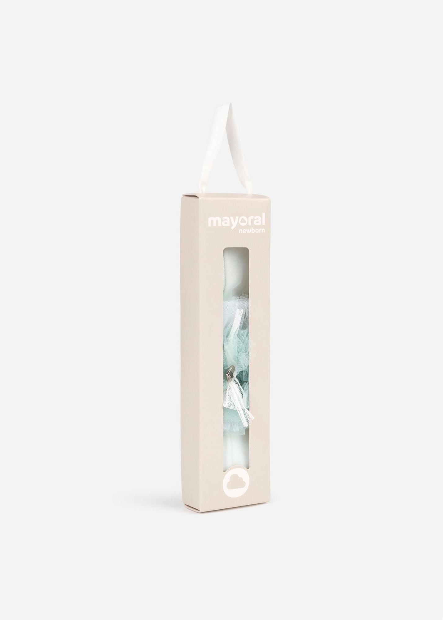 Mayoral Kız Bebek Tül Çiçek Elastik Kafa Bandı Yeşil 9728