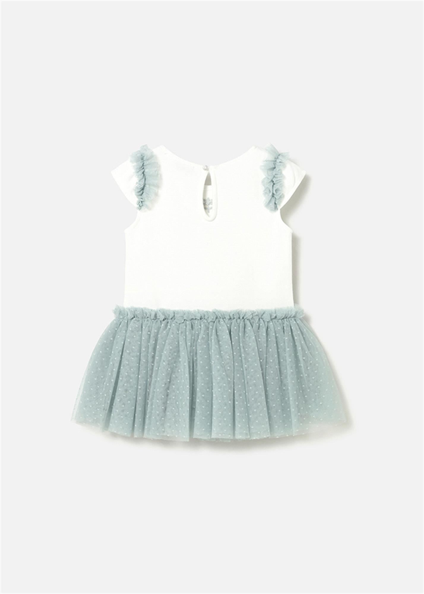 Mayoral Kız Bebek Tül Detaylı Elbise Mint 1911