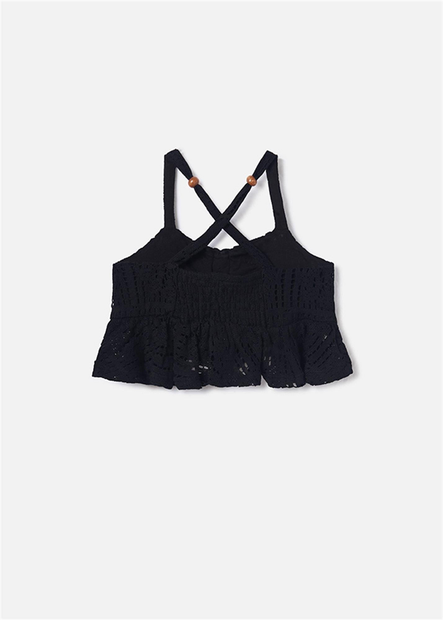 Mayoral Kız Çocuk Askılı Bluz Siyah 6088