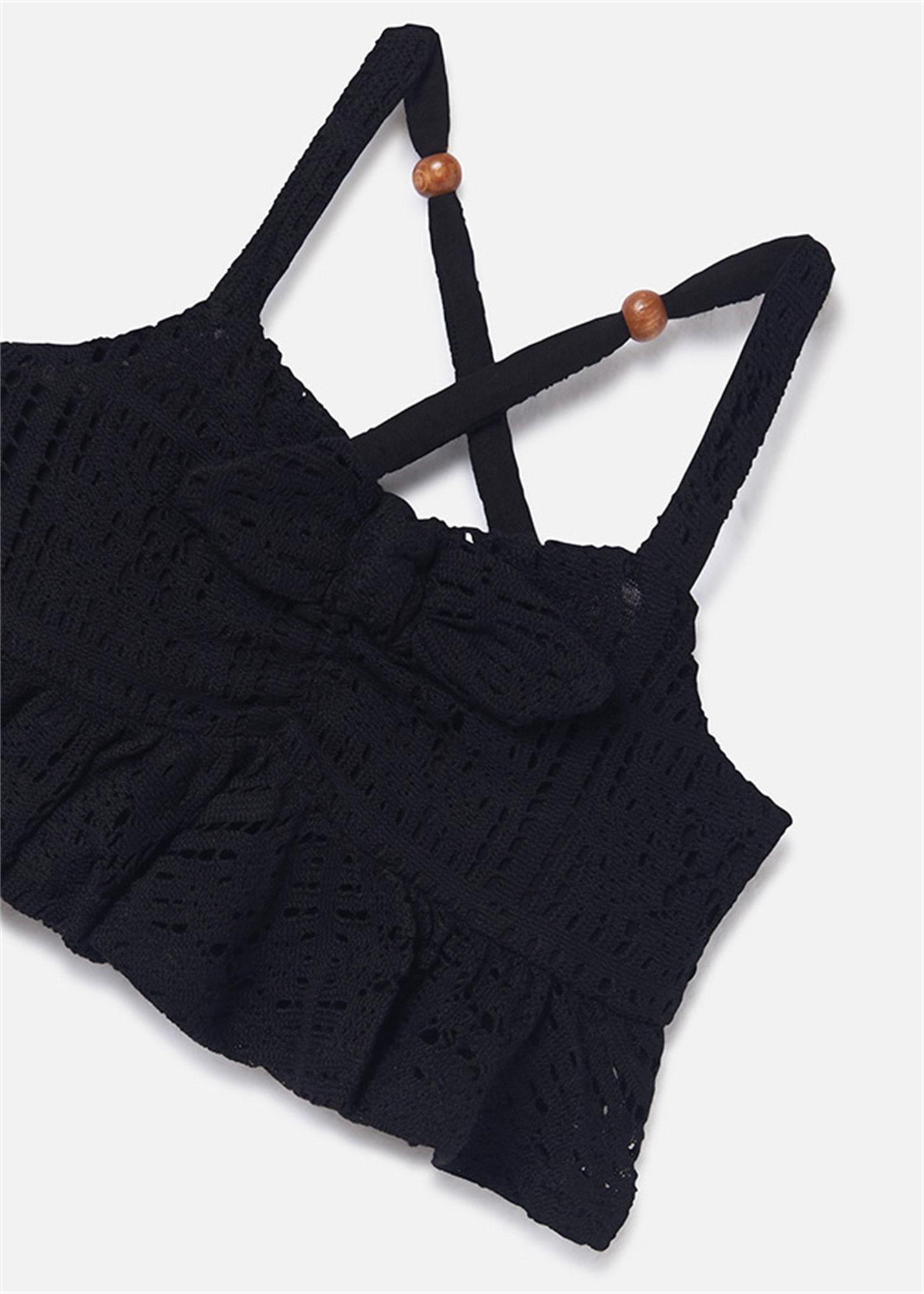 Mayoral Kız Çocuk Askılı Bluz Siyah 6088