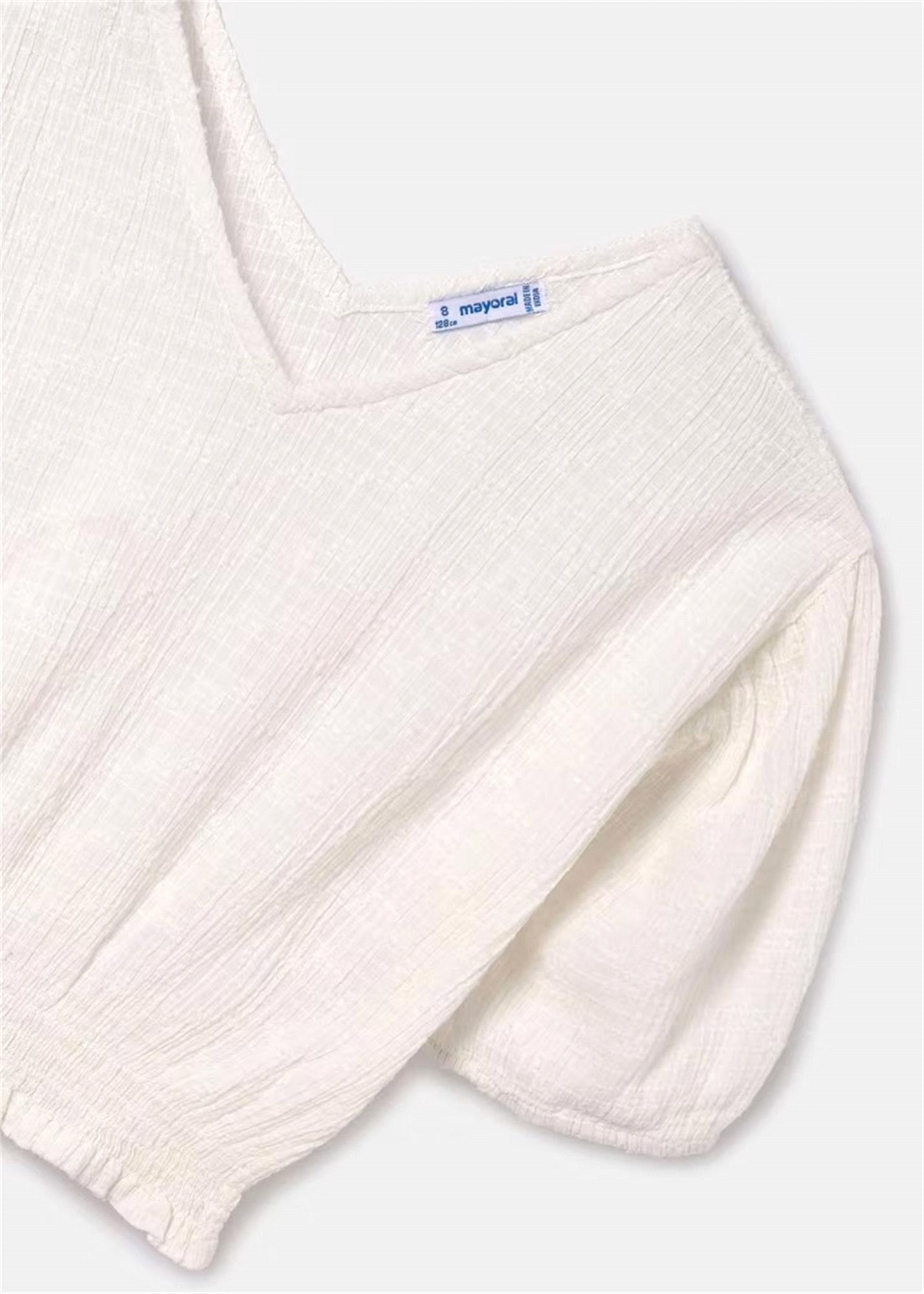 Mayoral Kız Çocuk Bambula Bluz Krem 6102