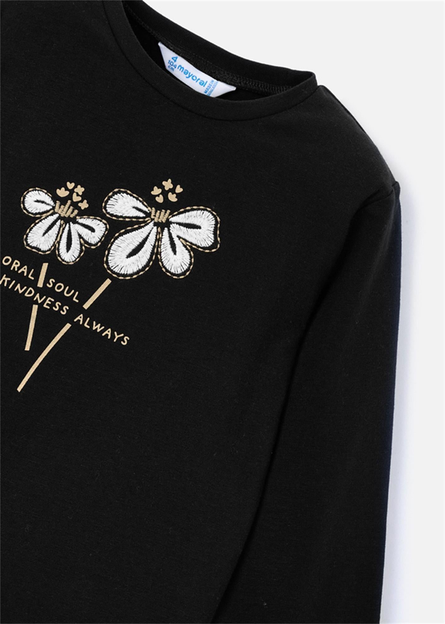 Mayoral Kız Çocuk Basic Uzun Kollu Tişört Siyah 178
