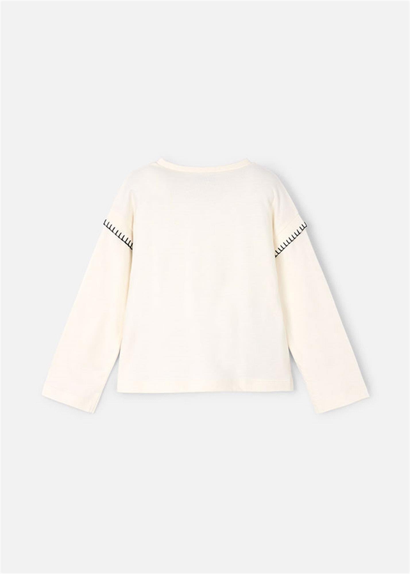 Mayoral Kız Çocuk Baskılı Bluz Ekru 4012