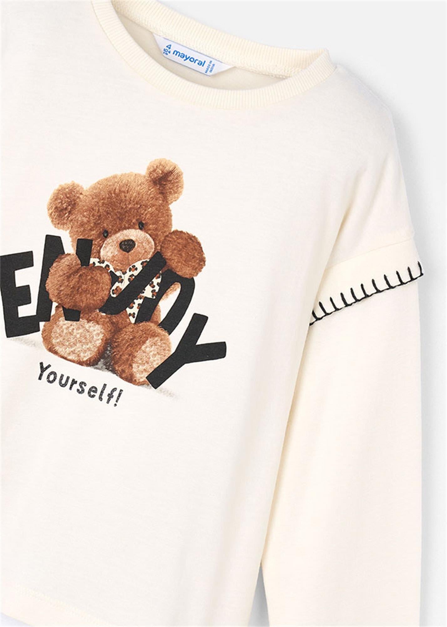 Mayoral Kız Çocuk Baskılı Bluz Ekru 4012