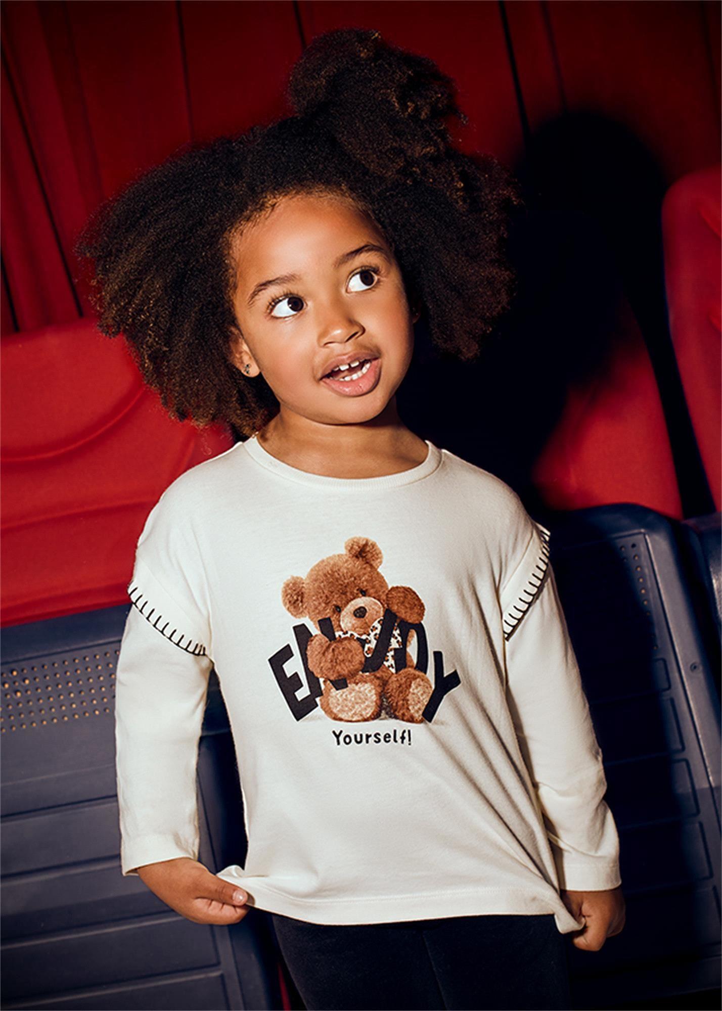 Mayoral Kız Çocuk Baskılı Bluz Ekru 4012