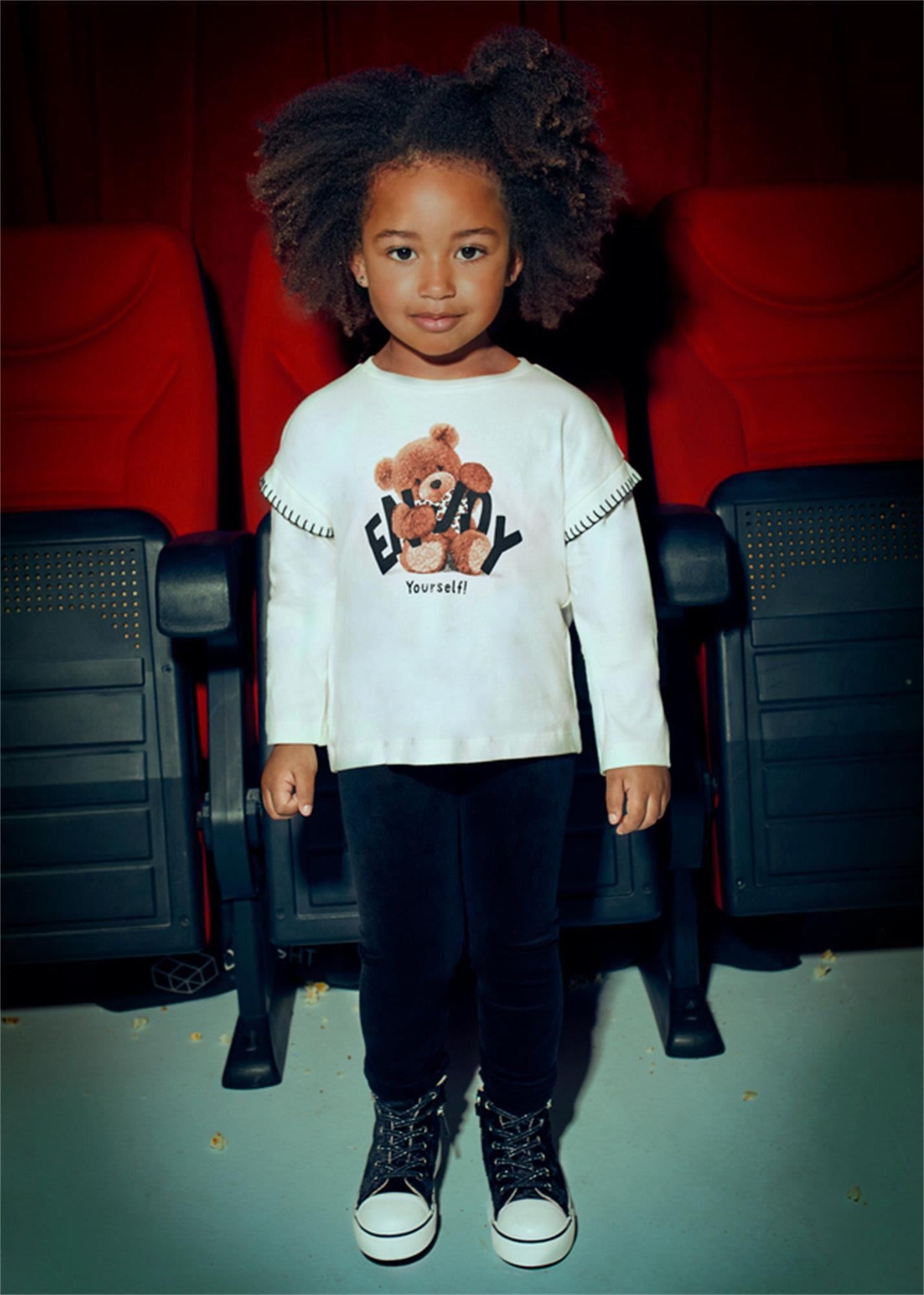 Mayoral Kız Çocuk Baskılı Bluz Ekru 4012