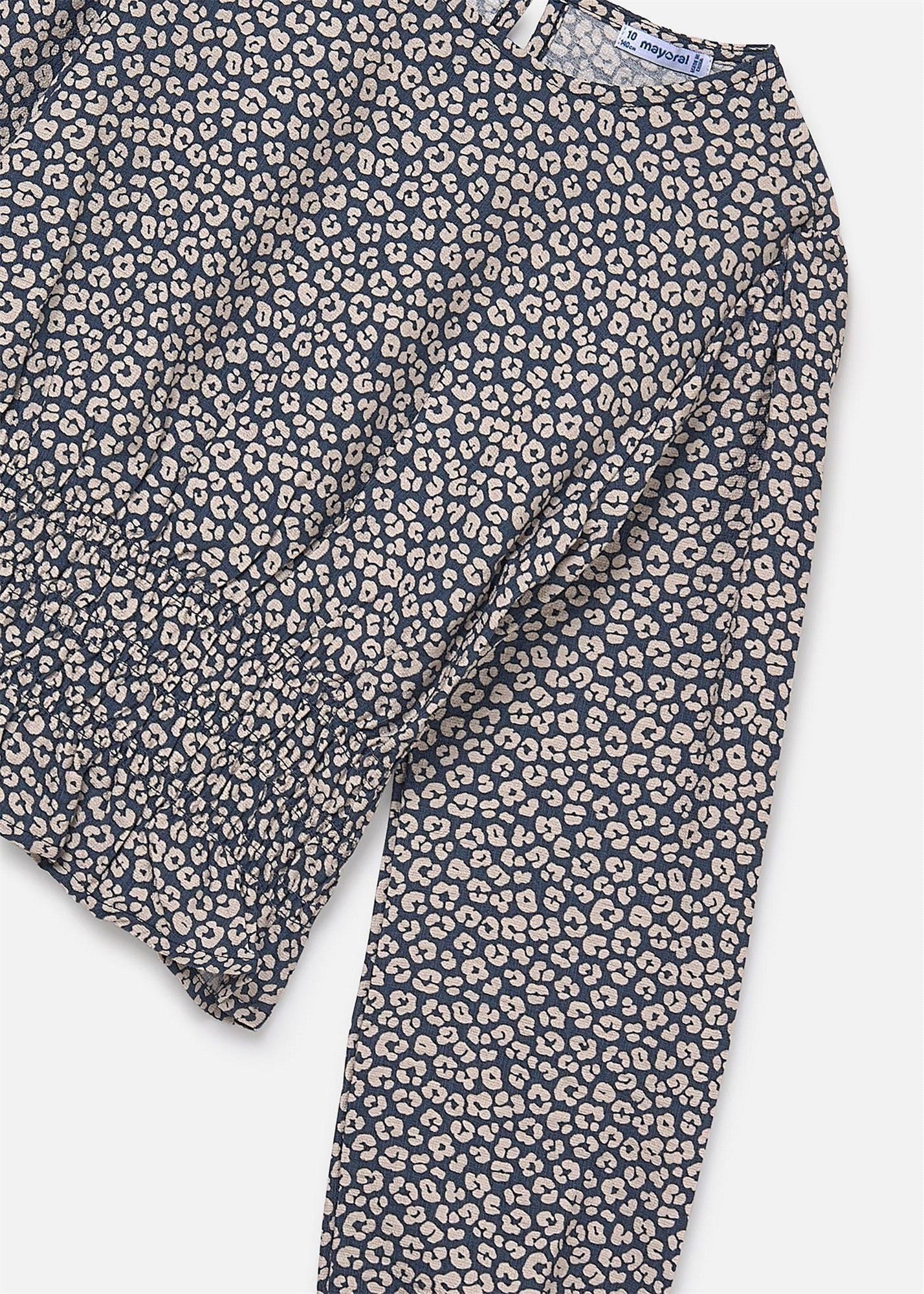 Mayoral Kız Çocuk Baskılı Bluz Petrol 7196