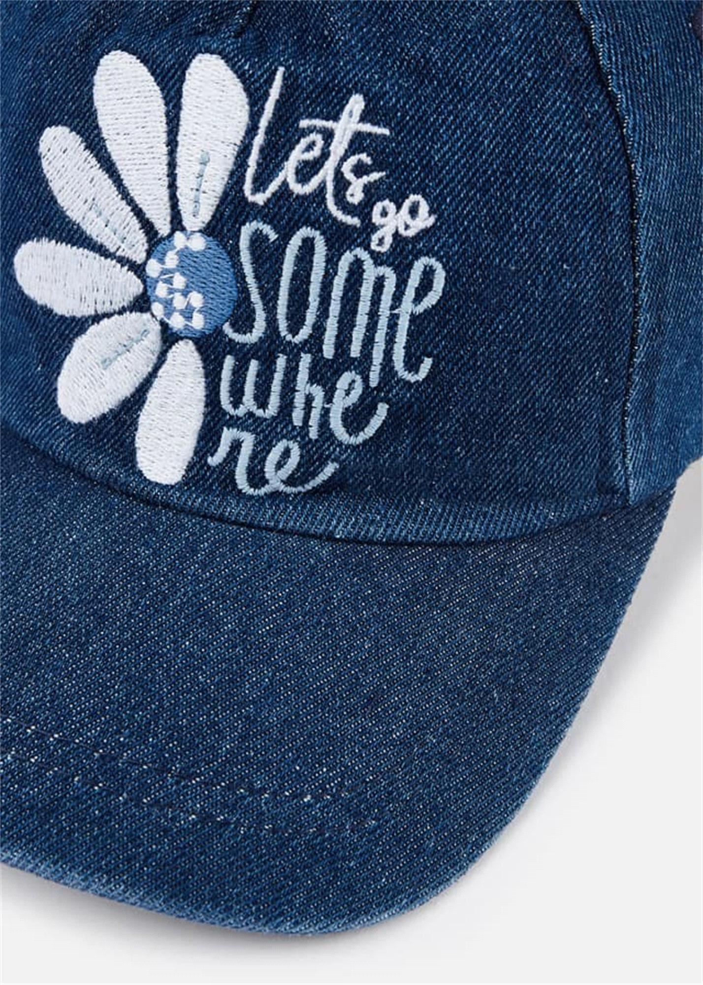 Mayoral Kız Çocuk Baskılı Şapka Lacivert 10482