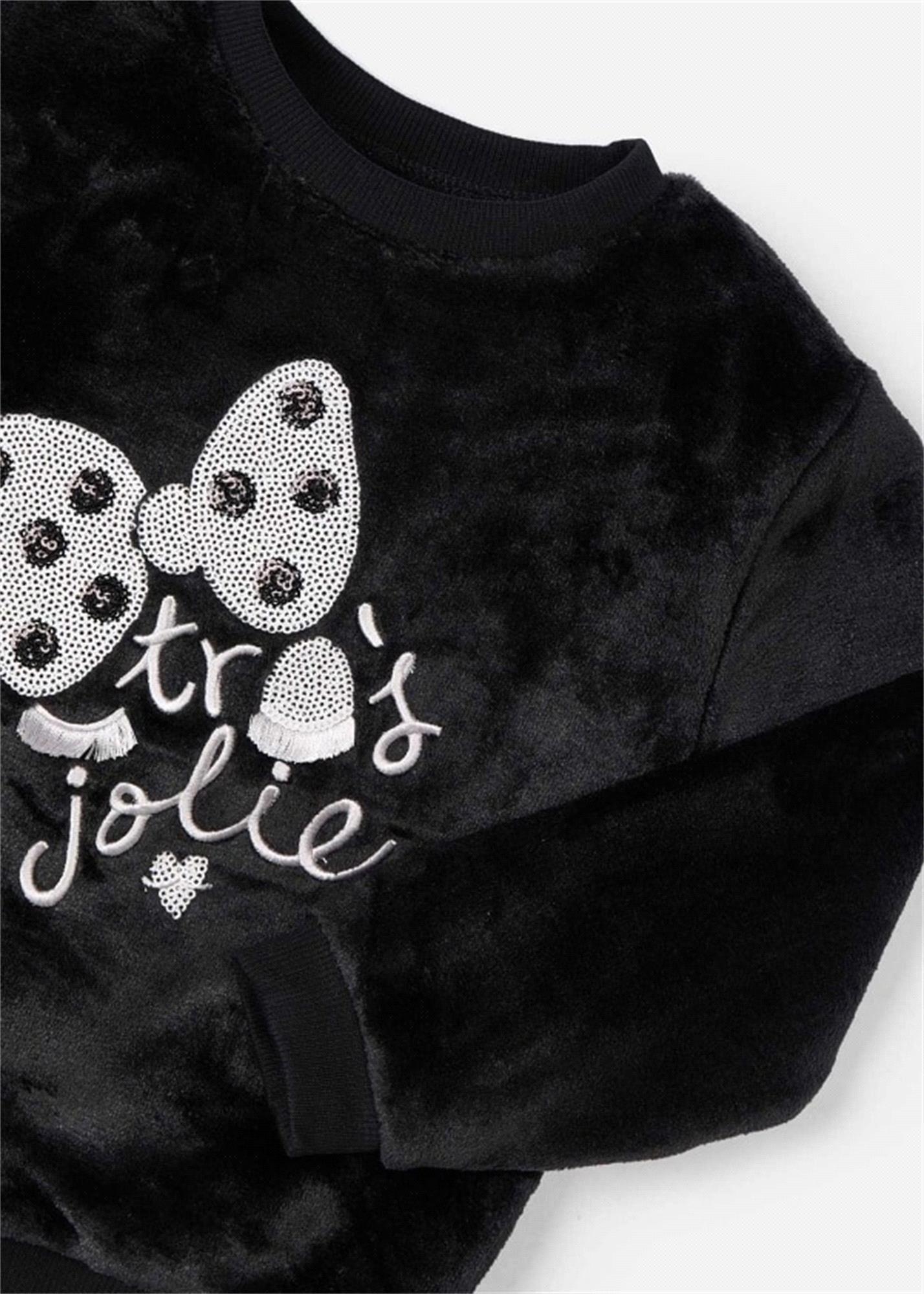 Mayoral Kız Çocuk Baskılı Sweat Siyah 4480