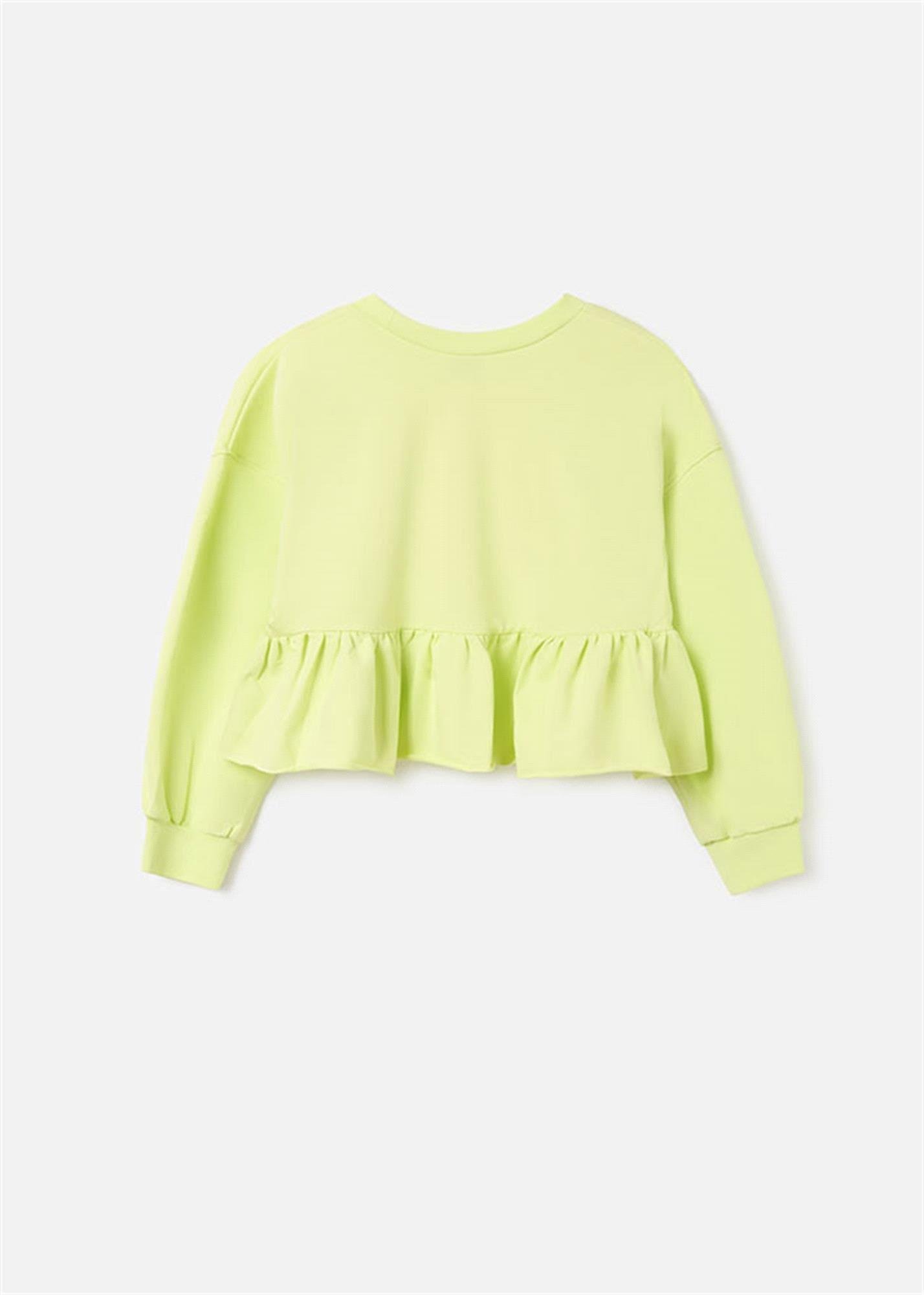 Mayoral Kız Çocuk Baskılı Sweatshirt Açık Yeşil 6429