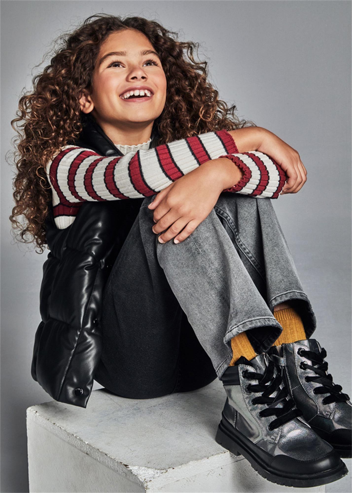 Mayoral Kız Çocuk Bol Paça Pantolon Siyah 7547