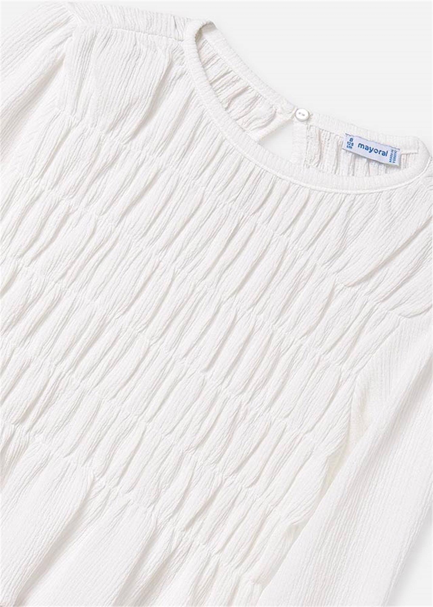 Mayoral Kız Çocuk Büzgülü Bluz Krem 7192