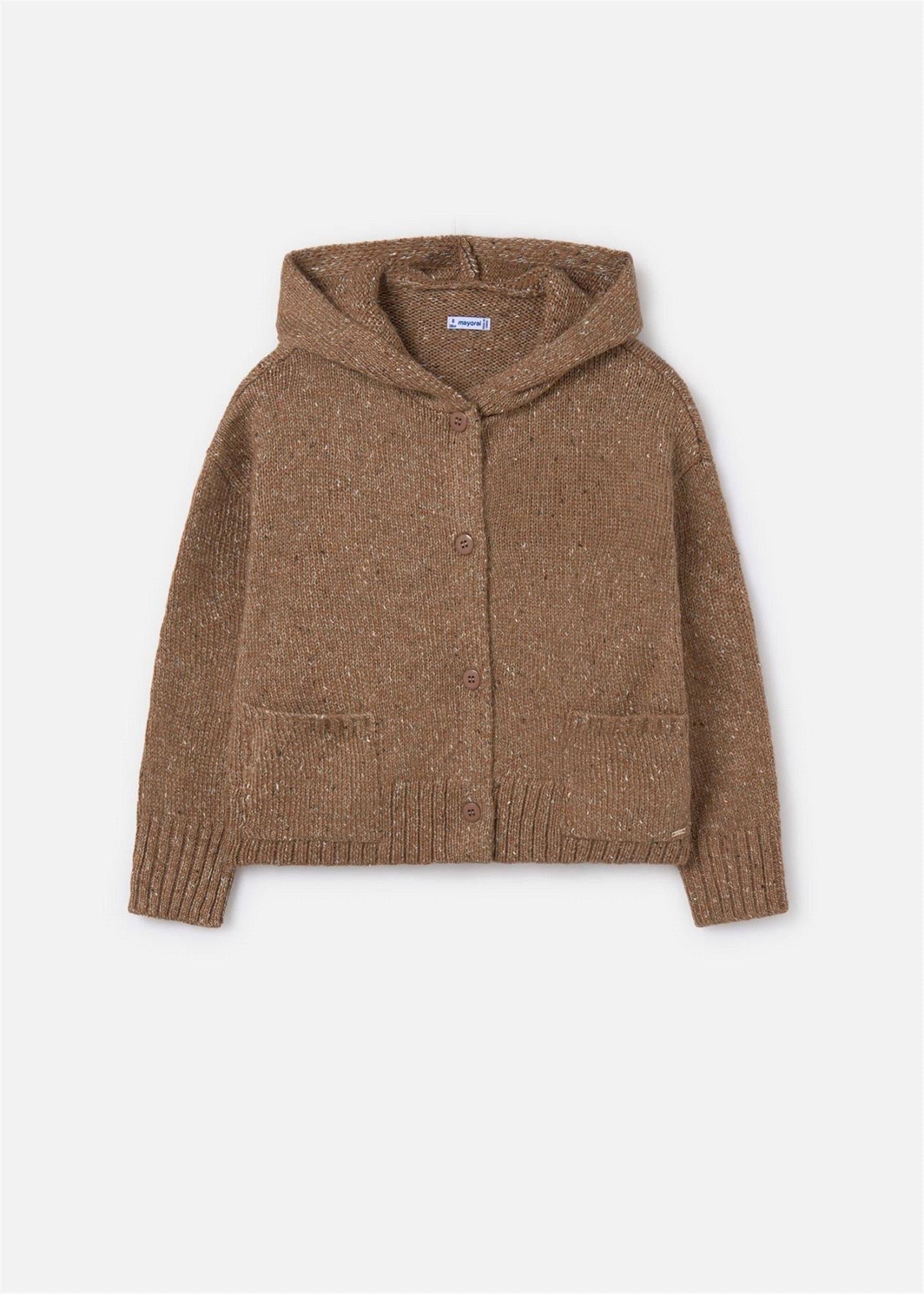 Mayoral Kız Çocuk Cepli Hırka Kahverengi 7313