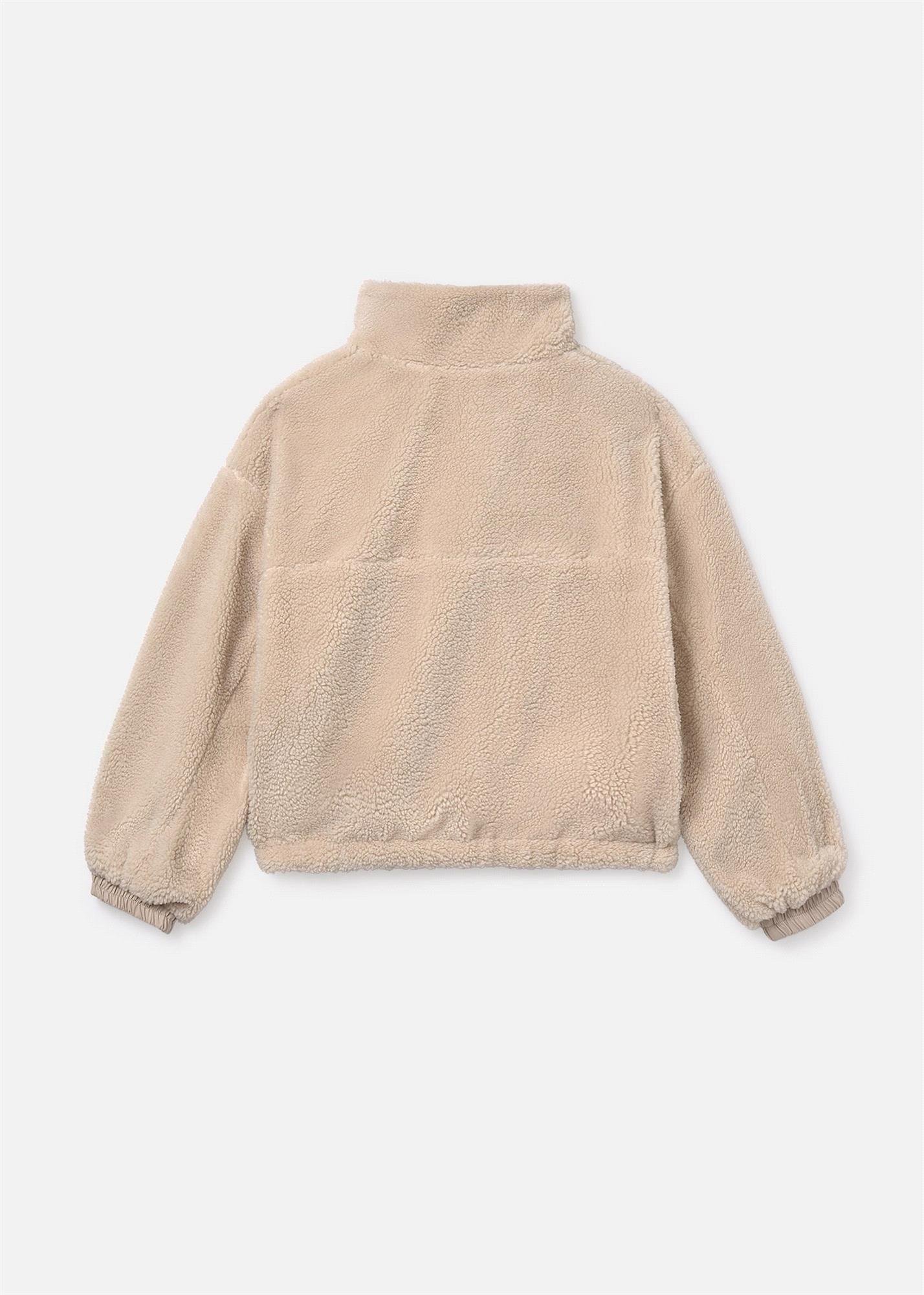 Mayoral Kız Çocuk Çift Taraflı Peluş Mont Krem 7435