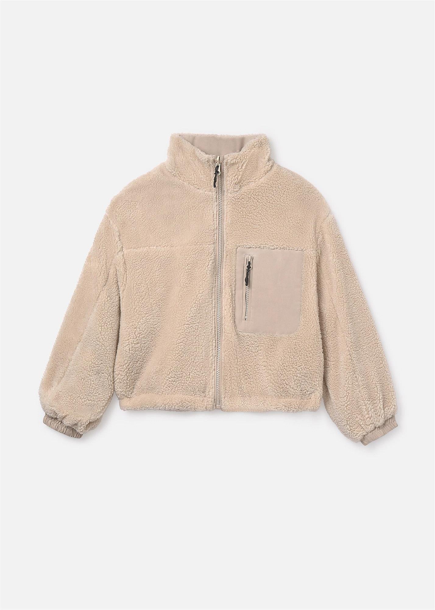 Mayoral Kız Çocuk Çift Taraflı Peluş Mont Krem 7435