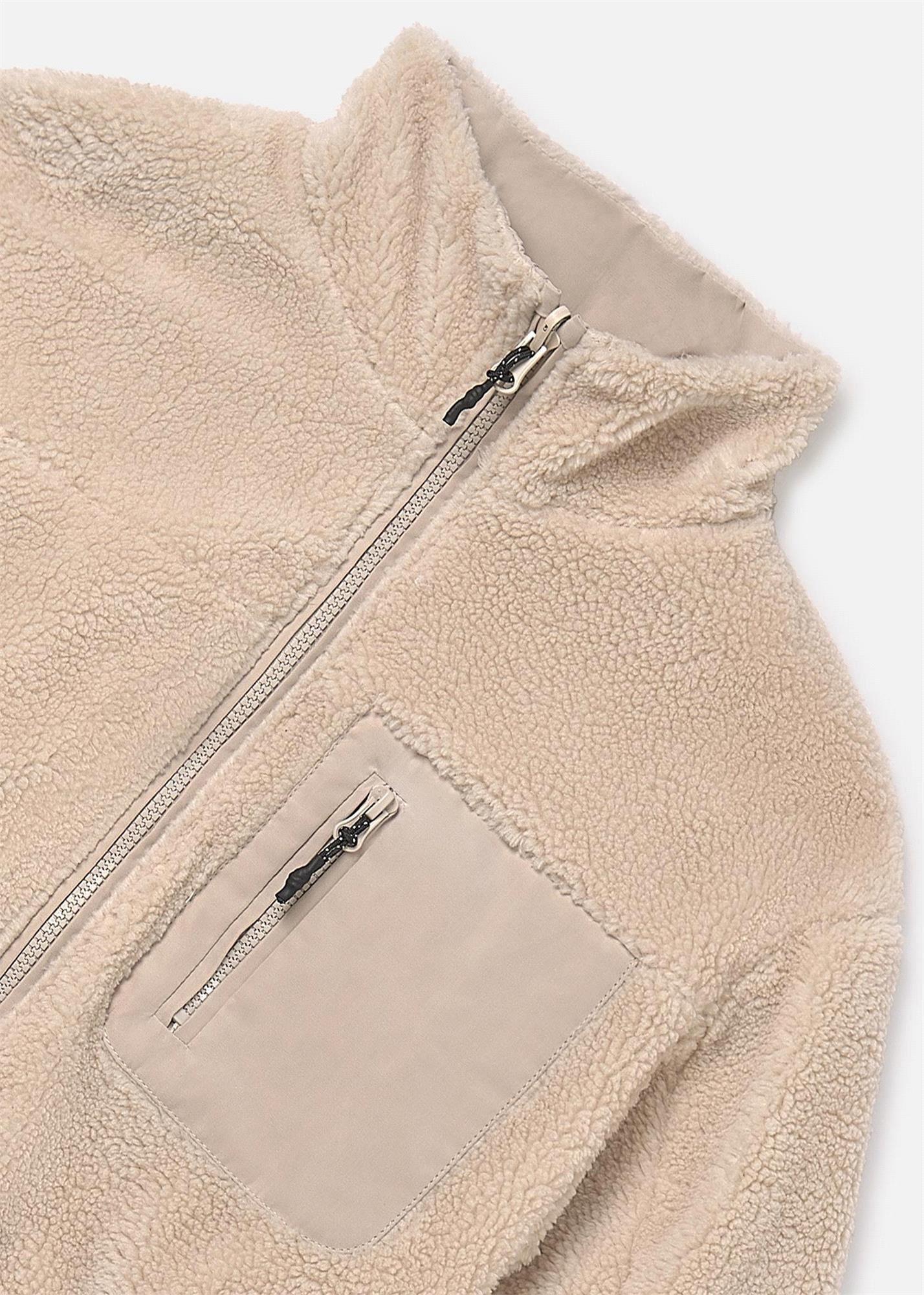 Mayoral Kız Çocuk Çift Taraflı Peluş Mont Krem 7435