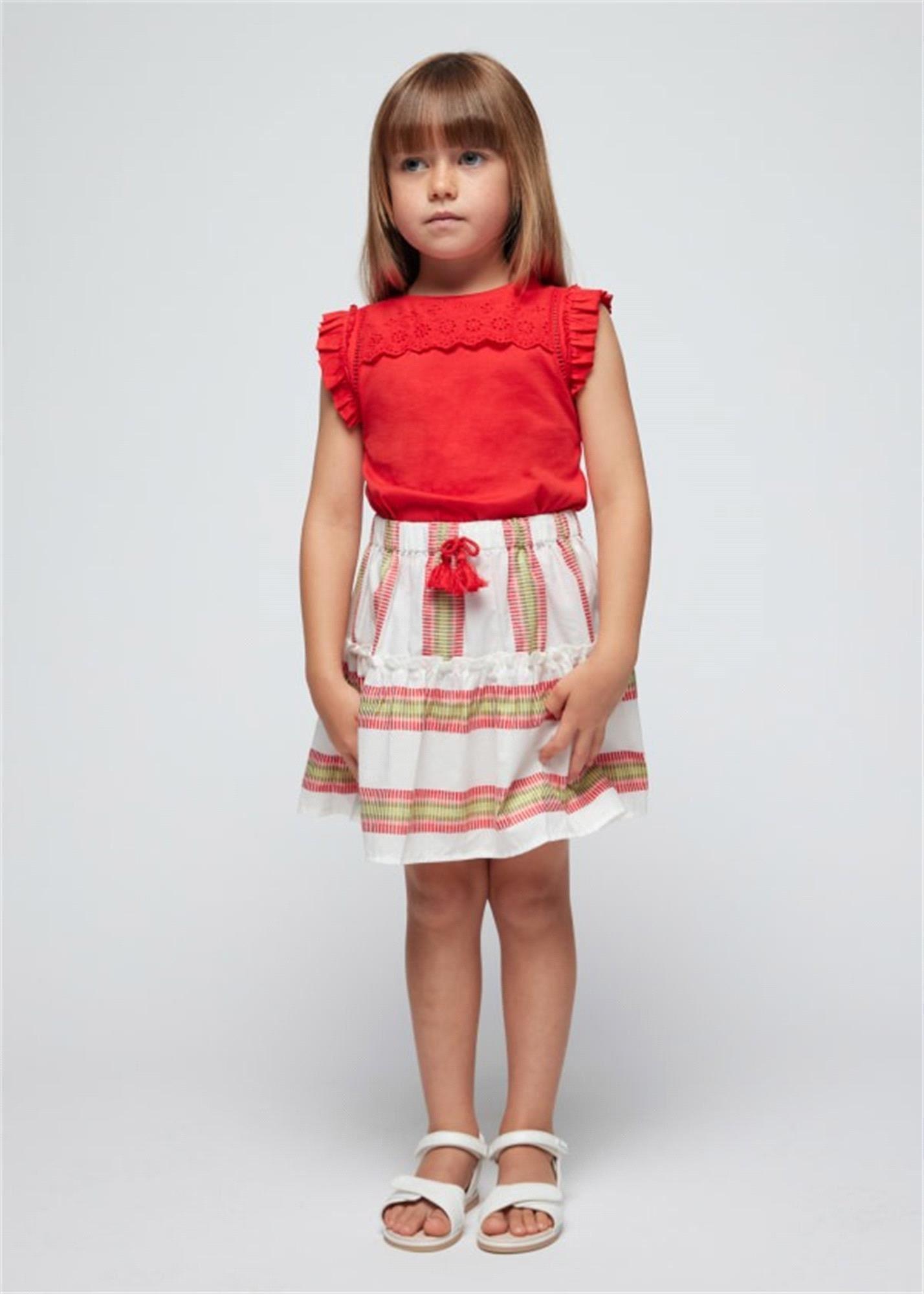 Mayoral Kız Çocuk Çizgili Etek 3904