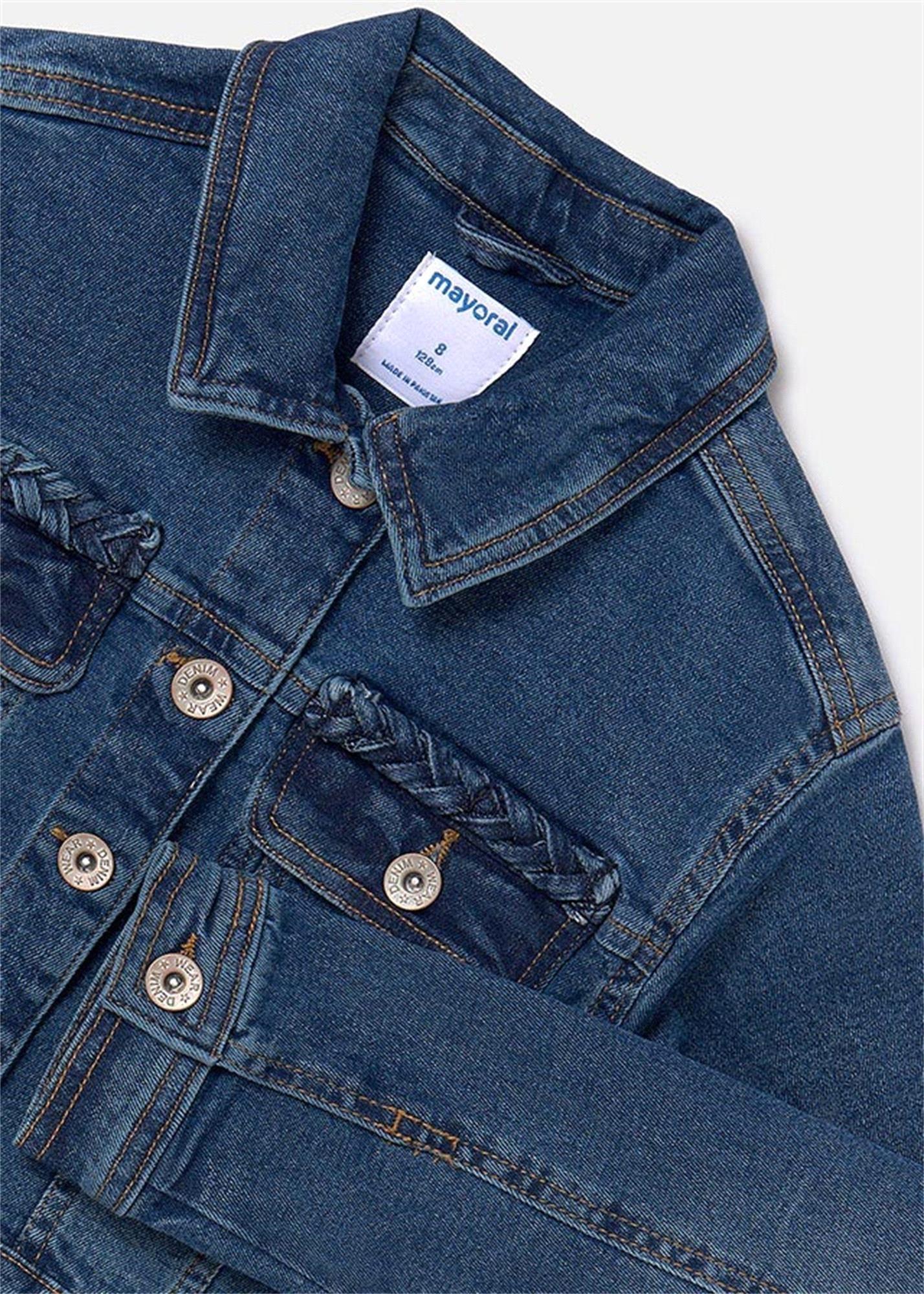 Mayoral Kız Çocuk Denim Kot Ceket Lacivert 6460