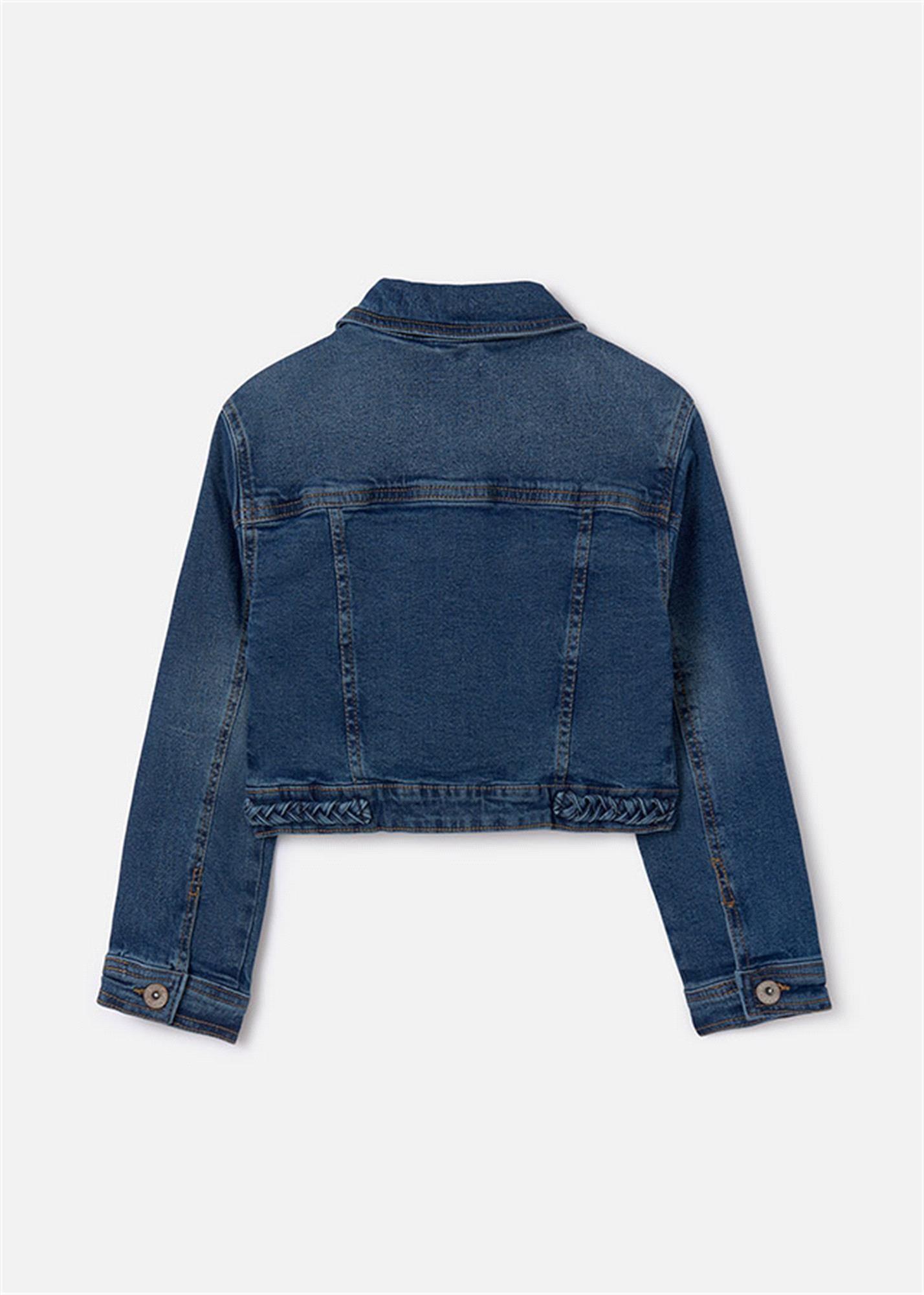 Mayoral Kız Çocuk Denim Kot Ceket Lacivert 6460