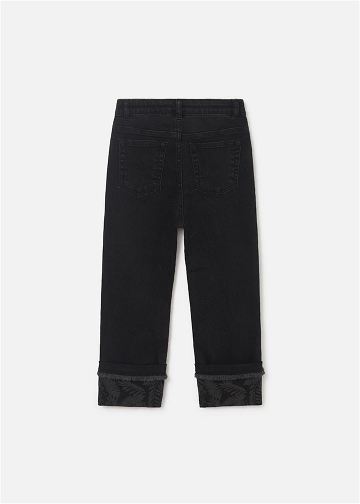 Mayoral Kız Çocuk Denim Pantolon Siyah 6580