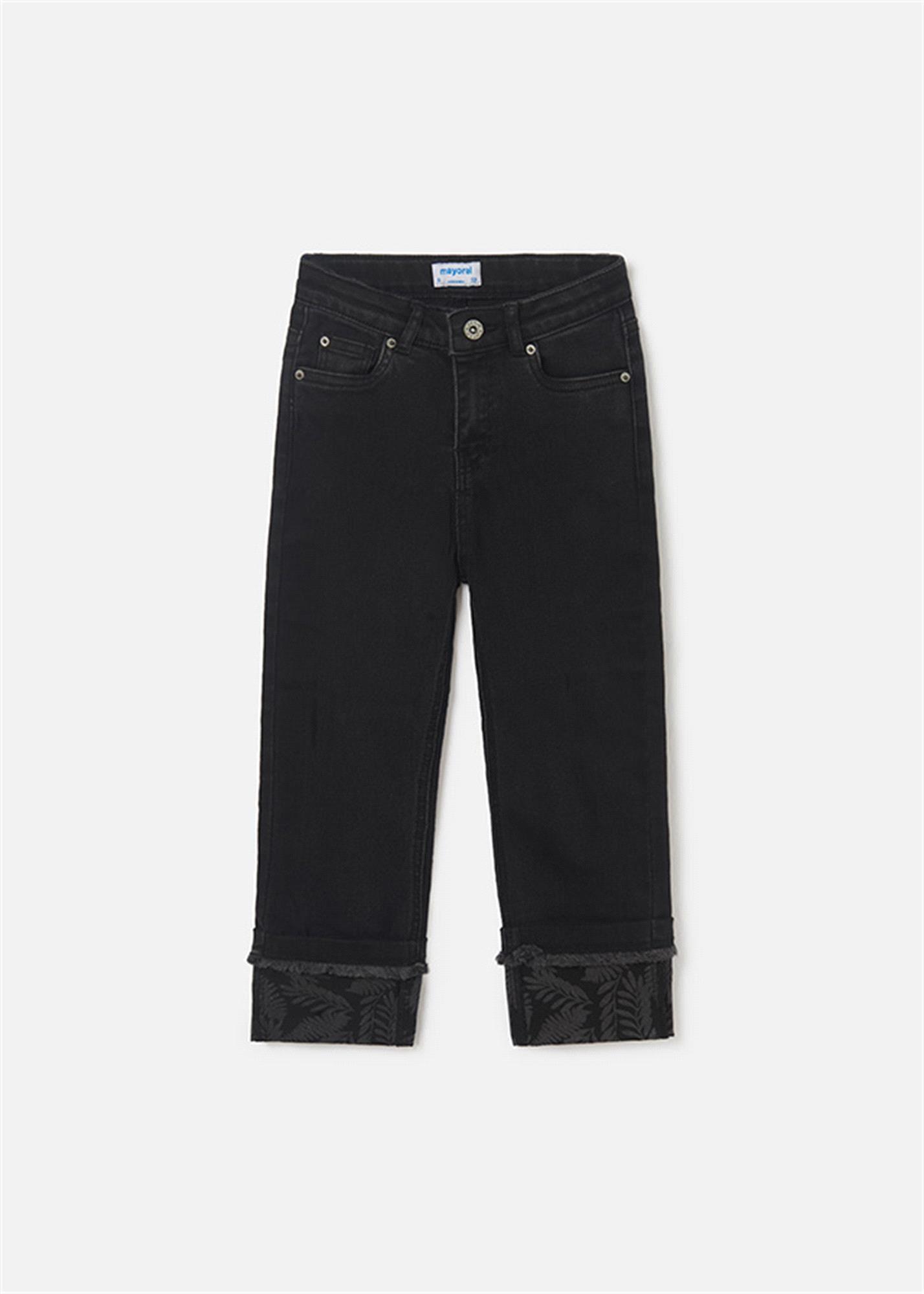 Mayoral Kız Çocuk Denim Pantolon Siyah 6580