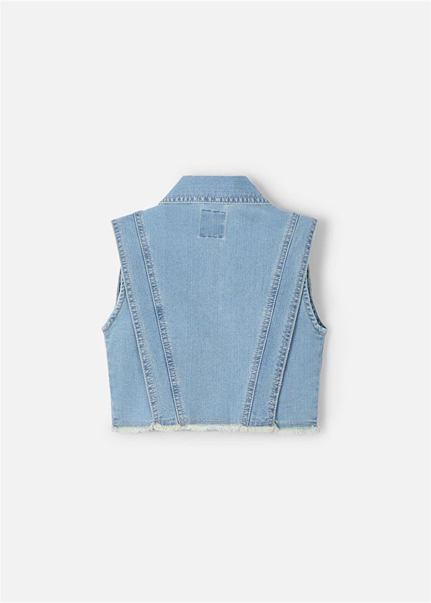Mayoral Kız Çocuk Denim Yelek Açık Mavi 3364