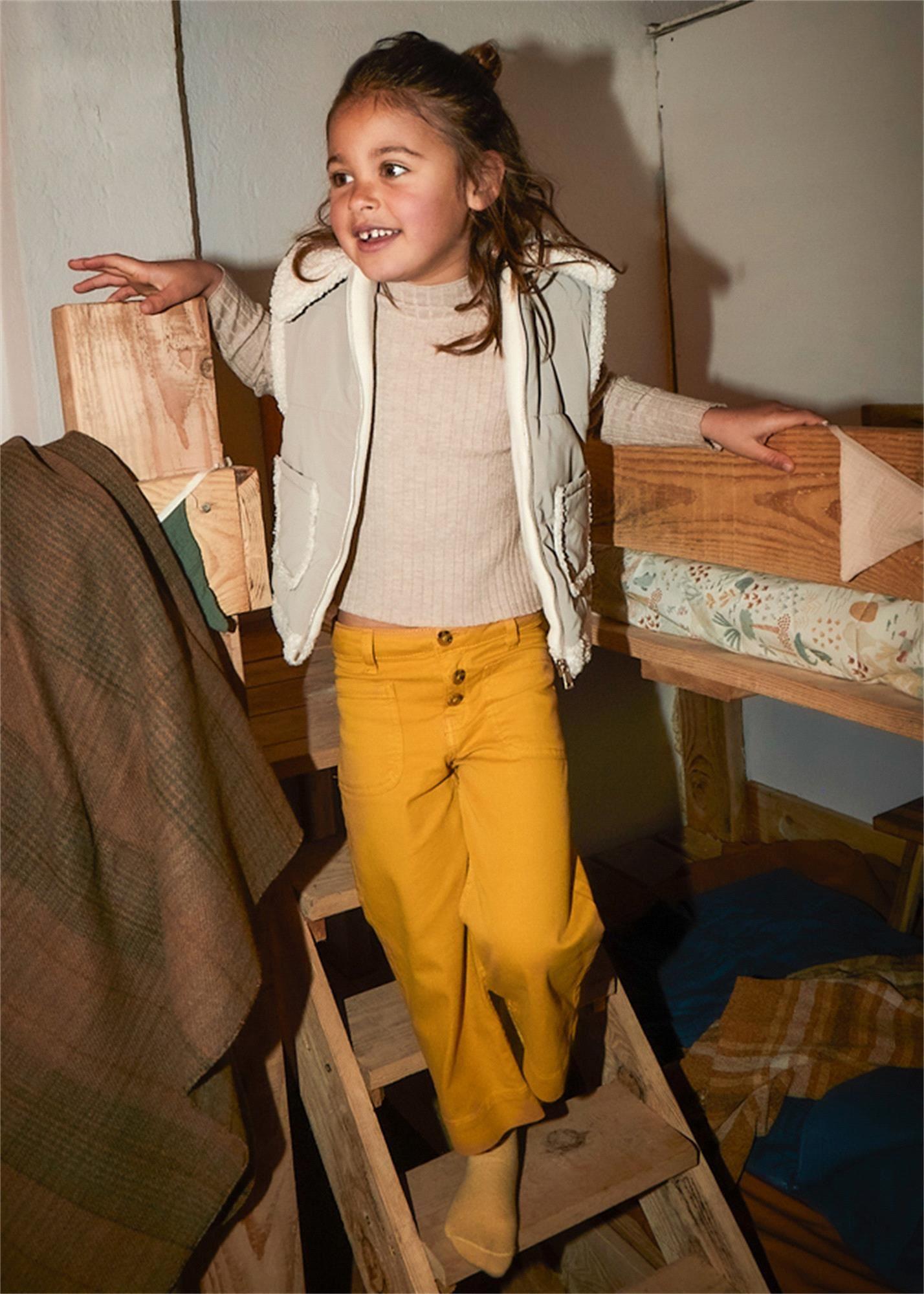 Mayoral Kız Çocuk Düğme Detaylı Pantolon Hardal 4576