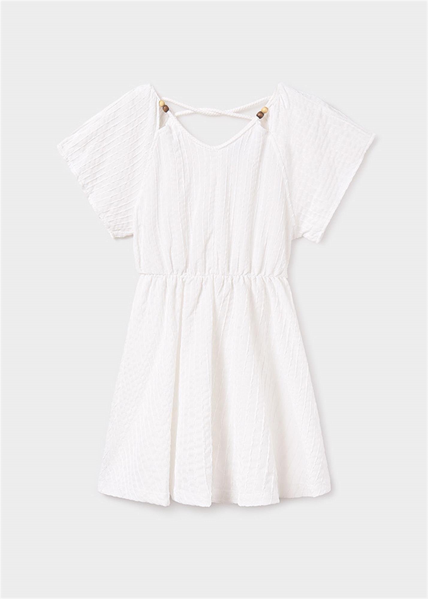 Mayoral Kız Çocuk Elbise Beyaz 6987