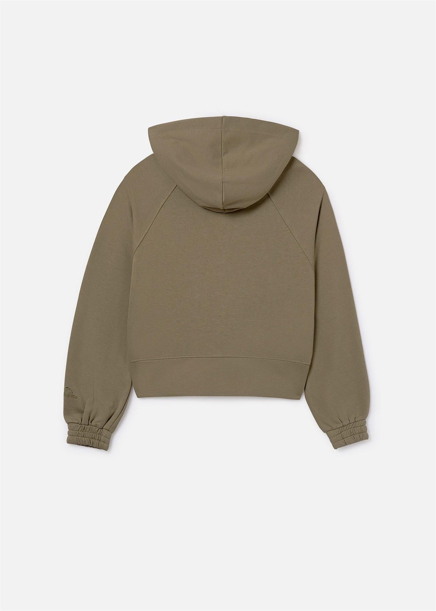 Mayoral Kız Çocuk Fermuarlı Sweatshirt Haki 7439