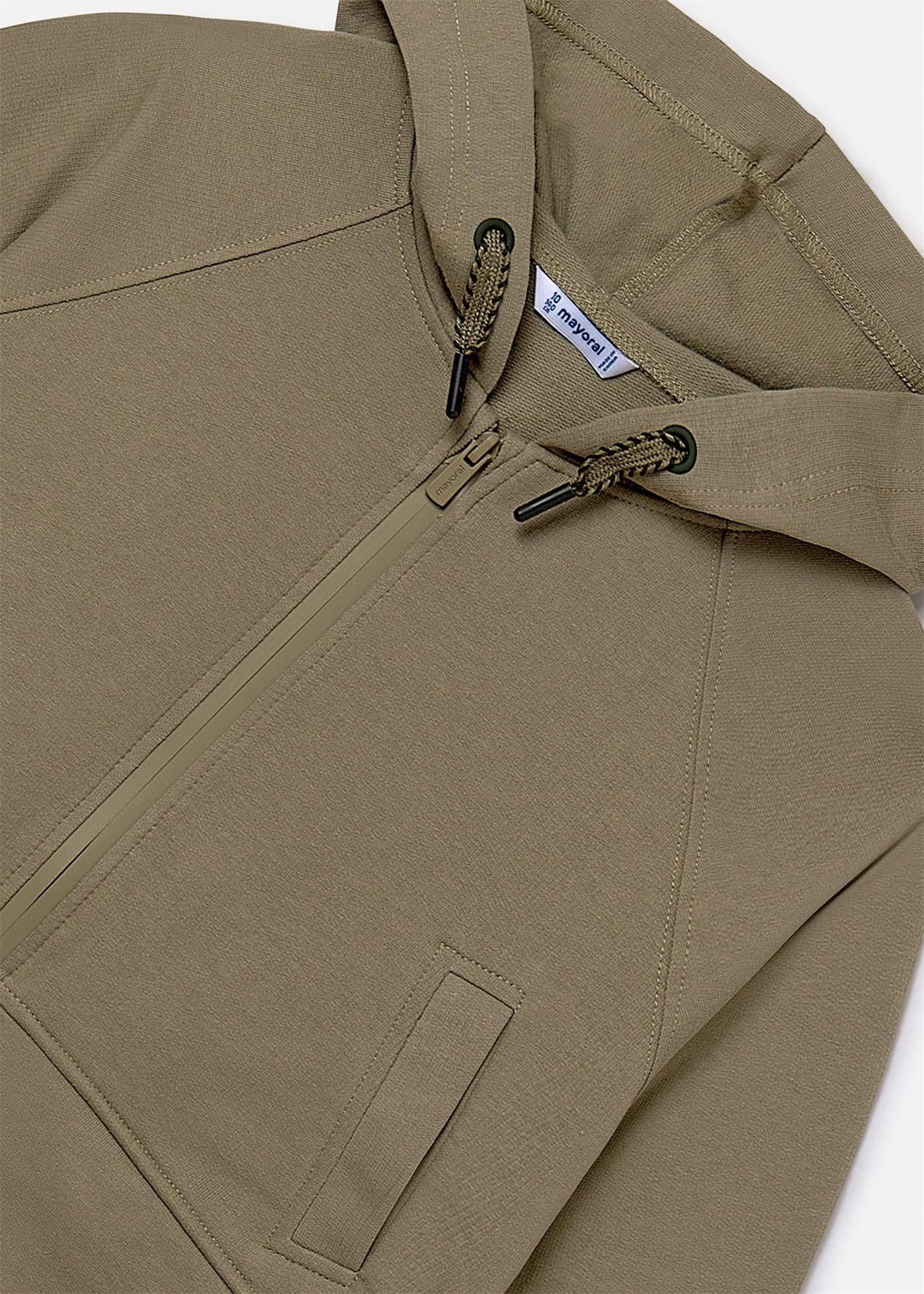 Mayoral Kız Çocuk Fermuarlı Sweatshirt Haki 7439