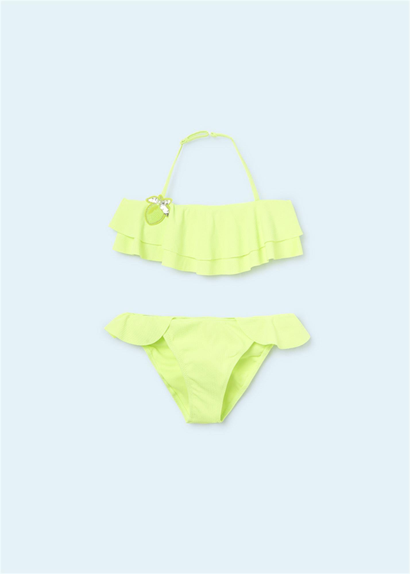 Mayoral Kız Çocuk Fırfırlı Bikini Sarı 6752