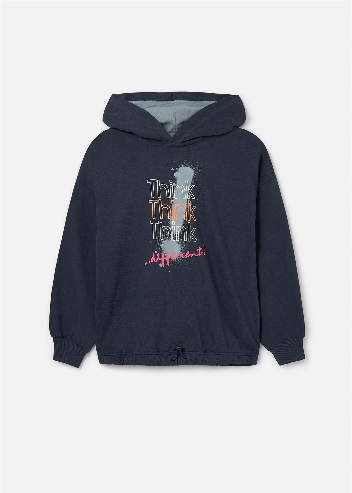 Mayoral Kız Çocuk Kapüşonlu Sweatshirt Petrol 7425