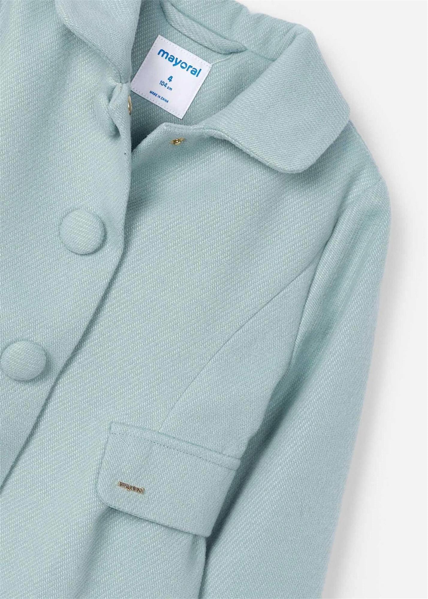 Mayoral Kız Çocuk Kaşe Kaban Turkuaz 4484