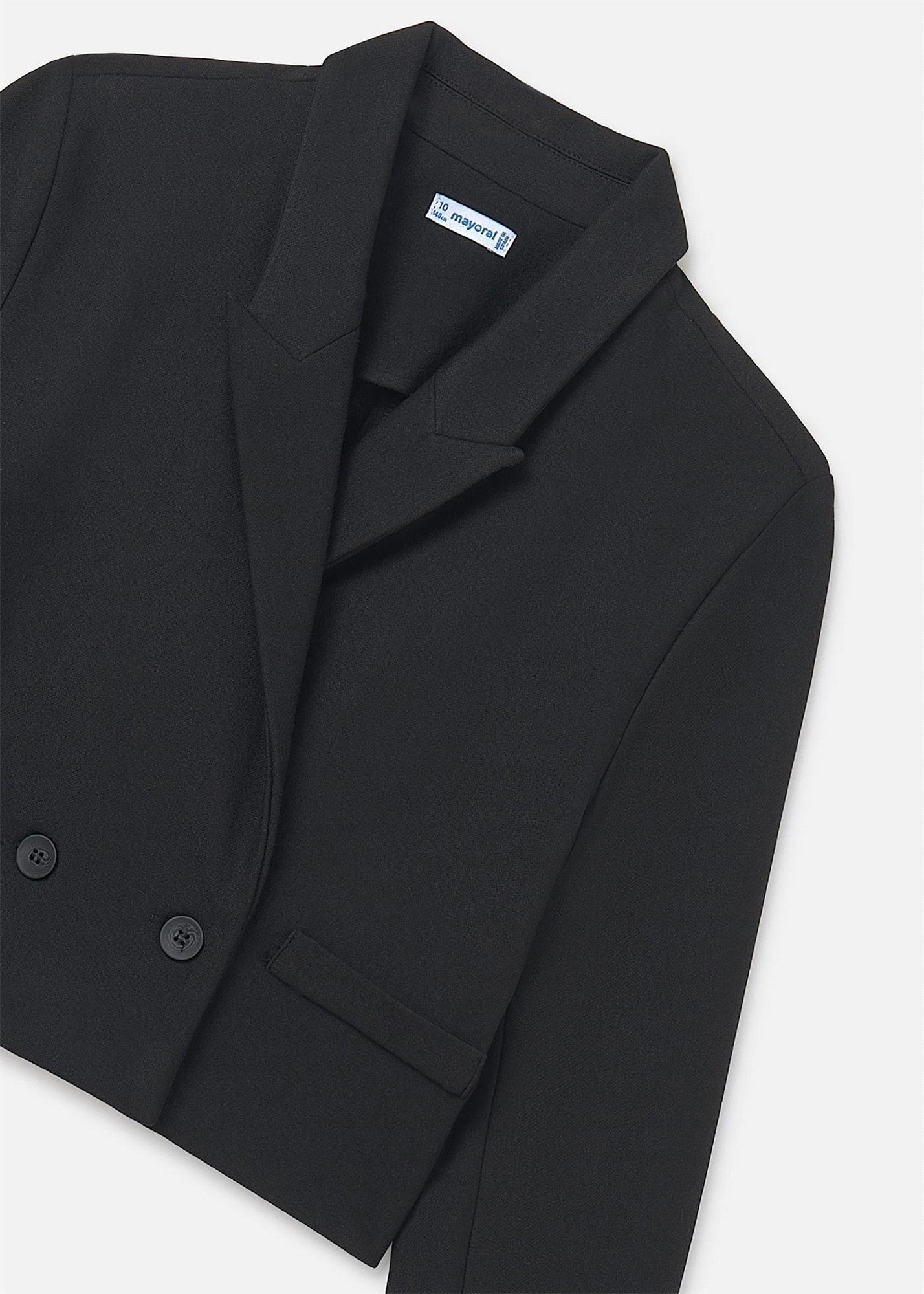 Mayoral Kız Çocuk Kısa Blazer Ceket Siyah 7427